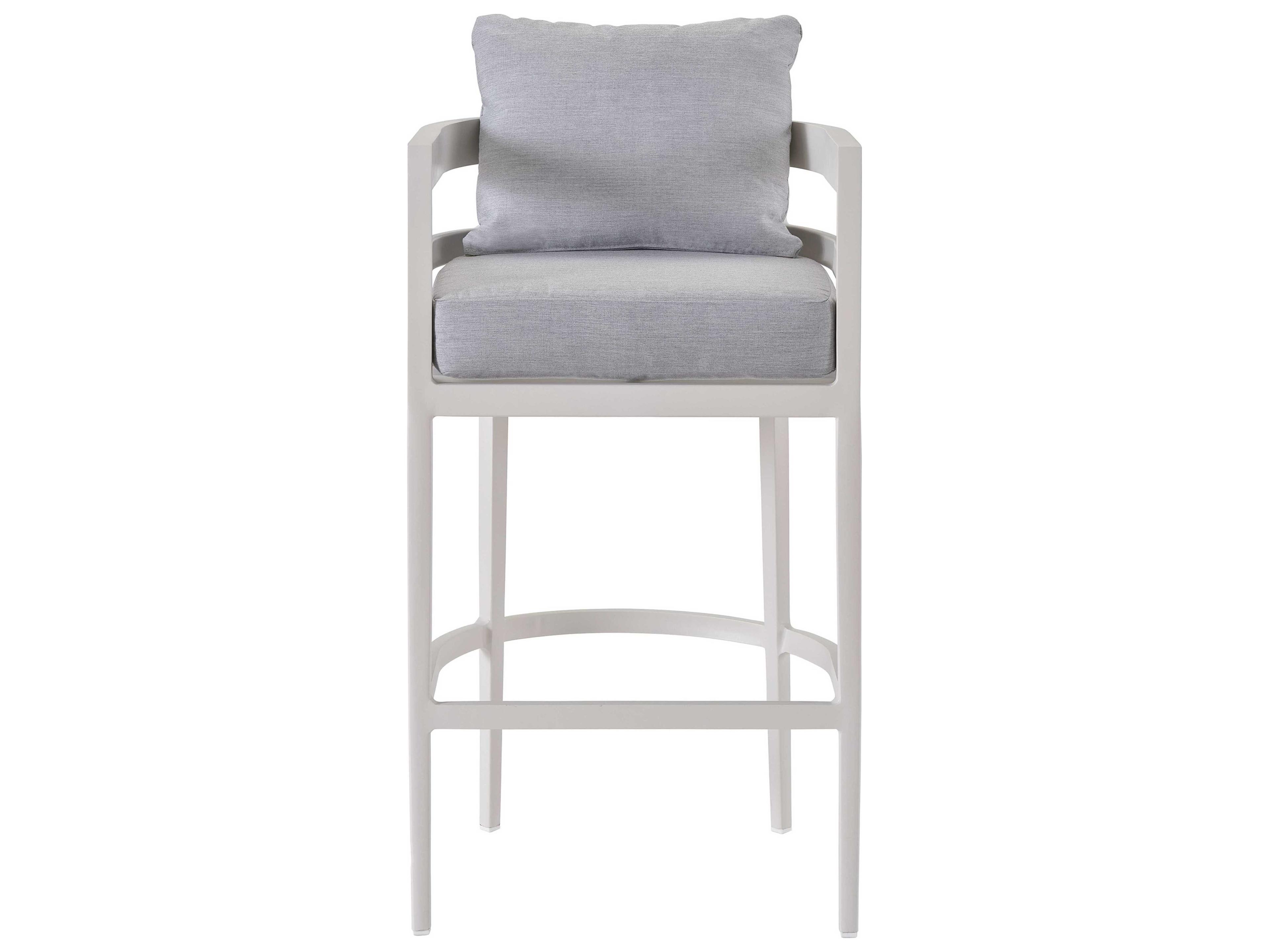 Coastal Living Outdoor Quick Ship South Beach Chalk Aluminum Cushion Bar Stool