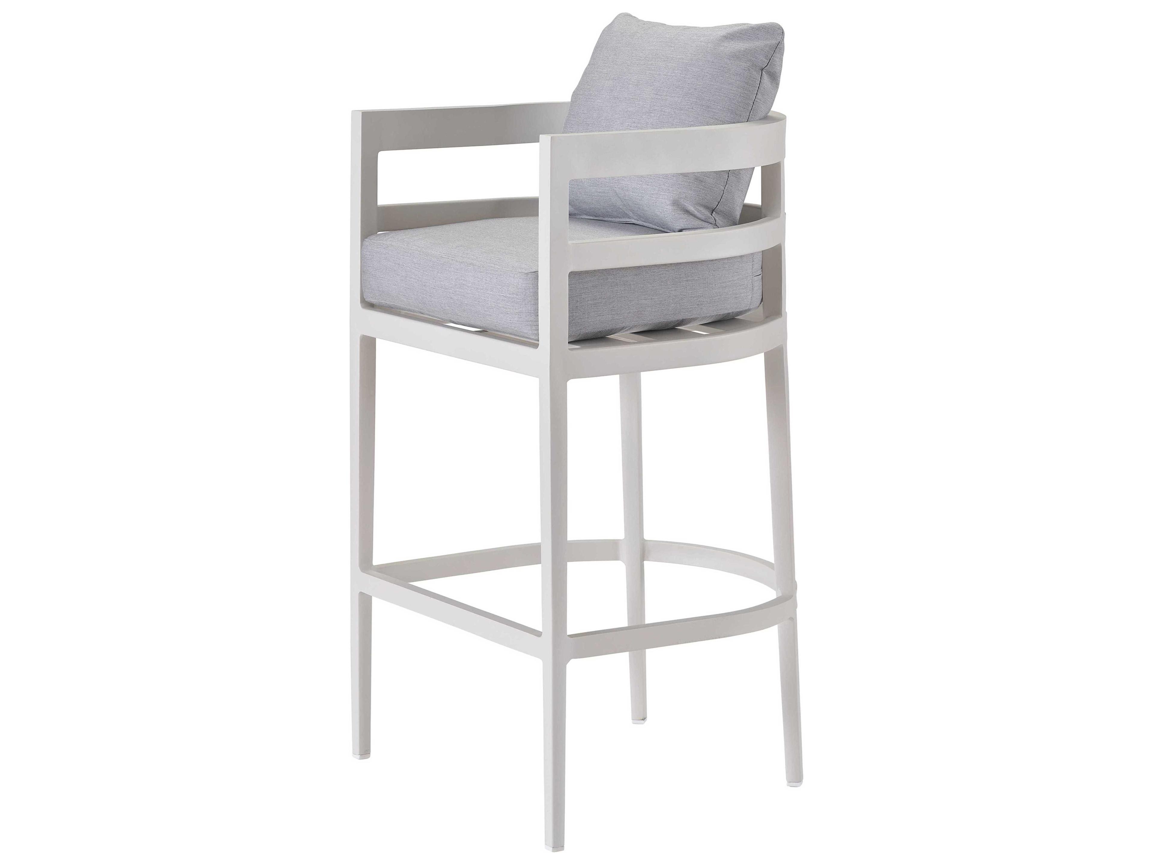 Coastal Living Outdoor Quick Ship South Beach Chalk Aluminum Cushion Bar Stool