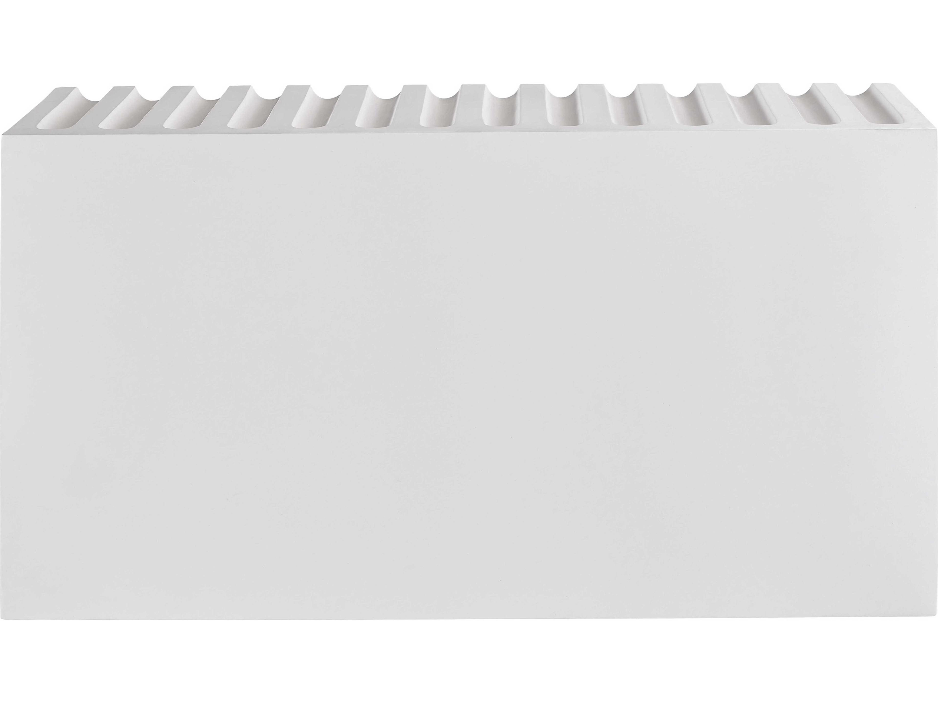 Coastal Living Outdoor Quick Ship Abaco White Concrete Rectangular Coffee Table