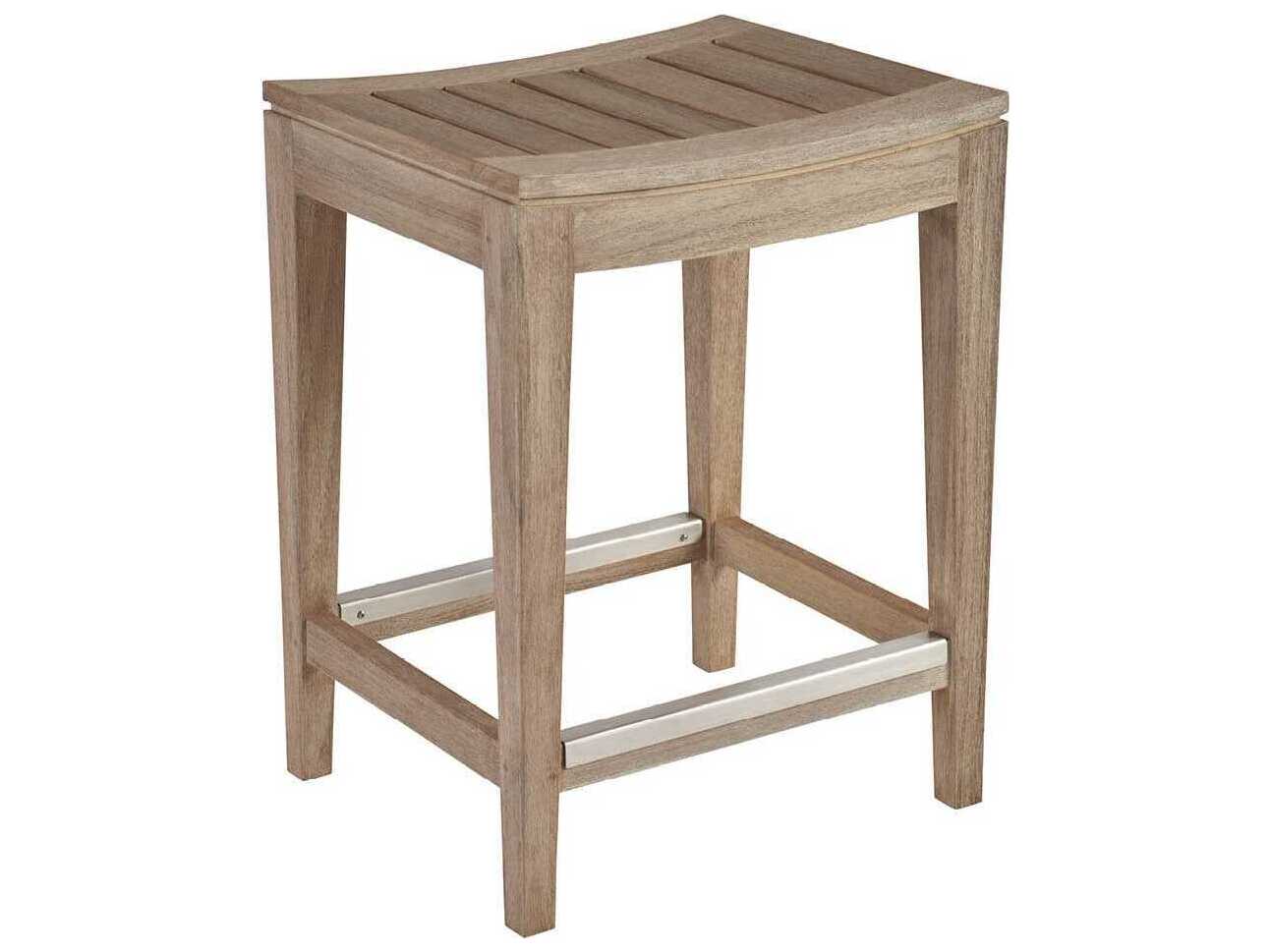 Coastal Living Outdoor Saratoga Wood Counter Stool