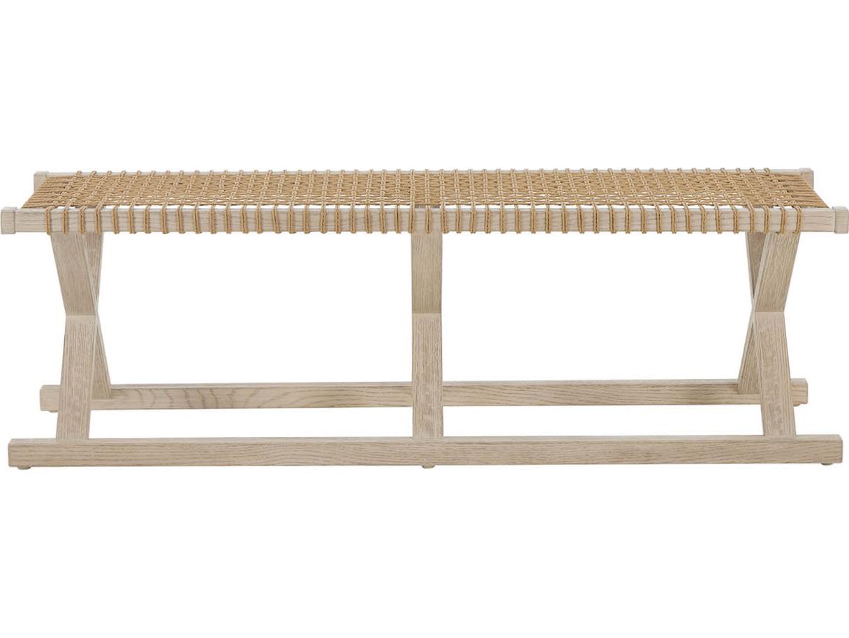 Coastal Living Home Oasis Wood Wicker Bench