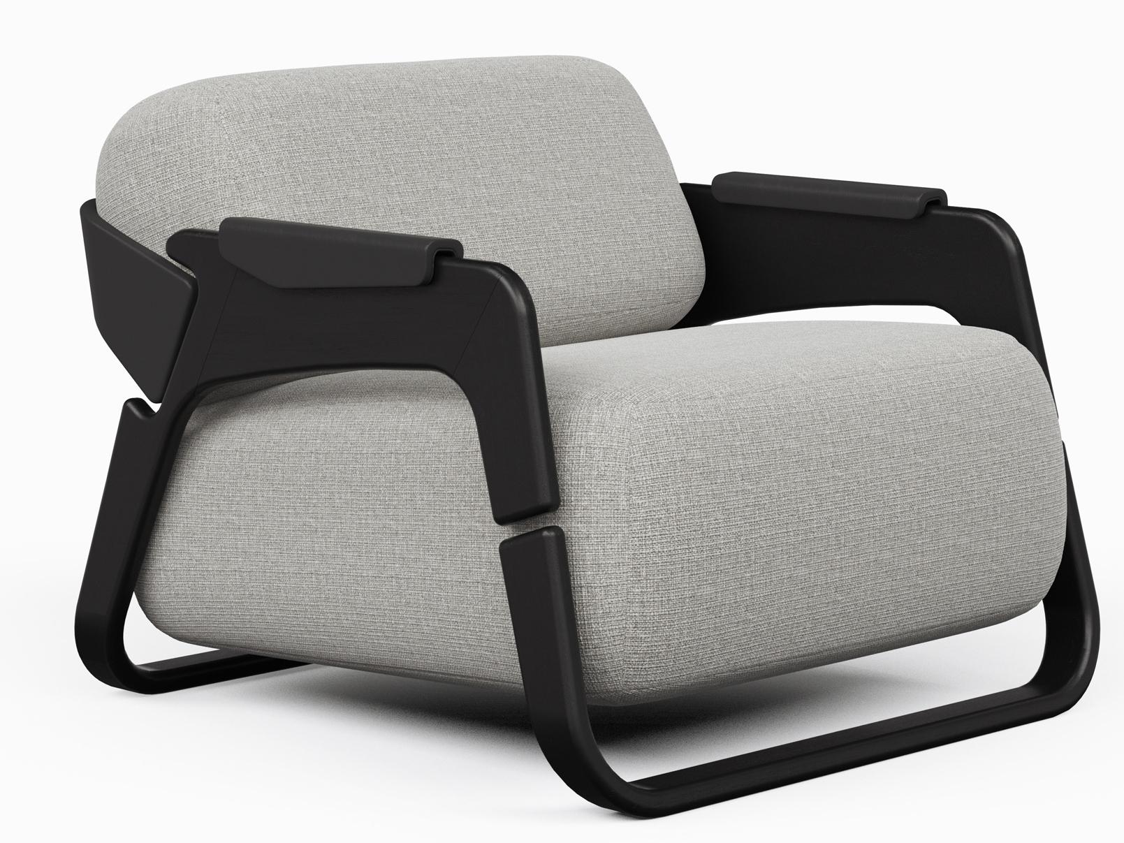 Urbia Modern Brazilian Hermes Black Accent Chair