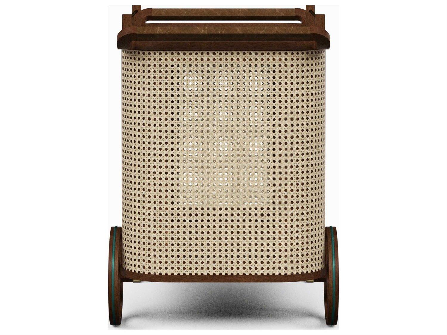 Urbia Modern Brazilian Neutral Brown Natural Bar Cart