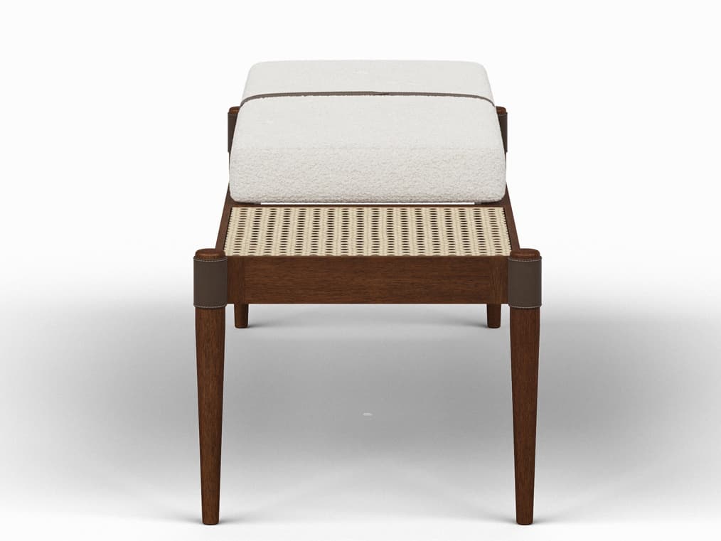 Urbia Modern Brazilian Bello Brown Upholstered Accent Bench