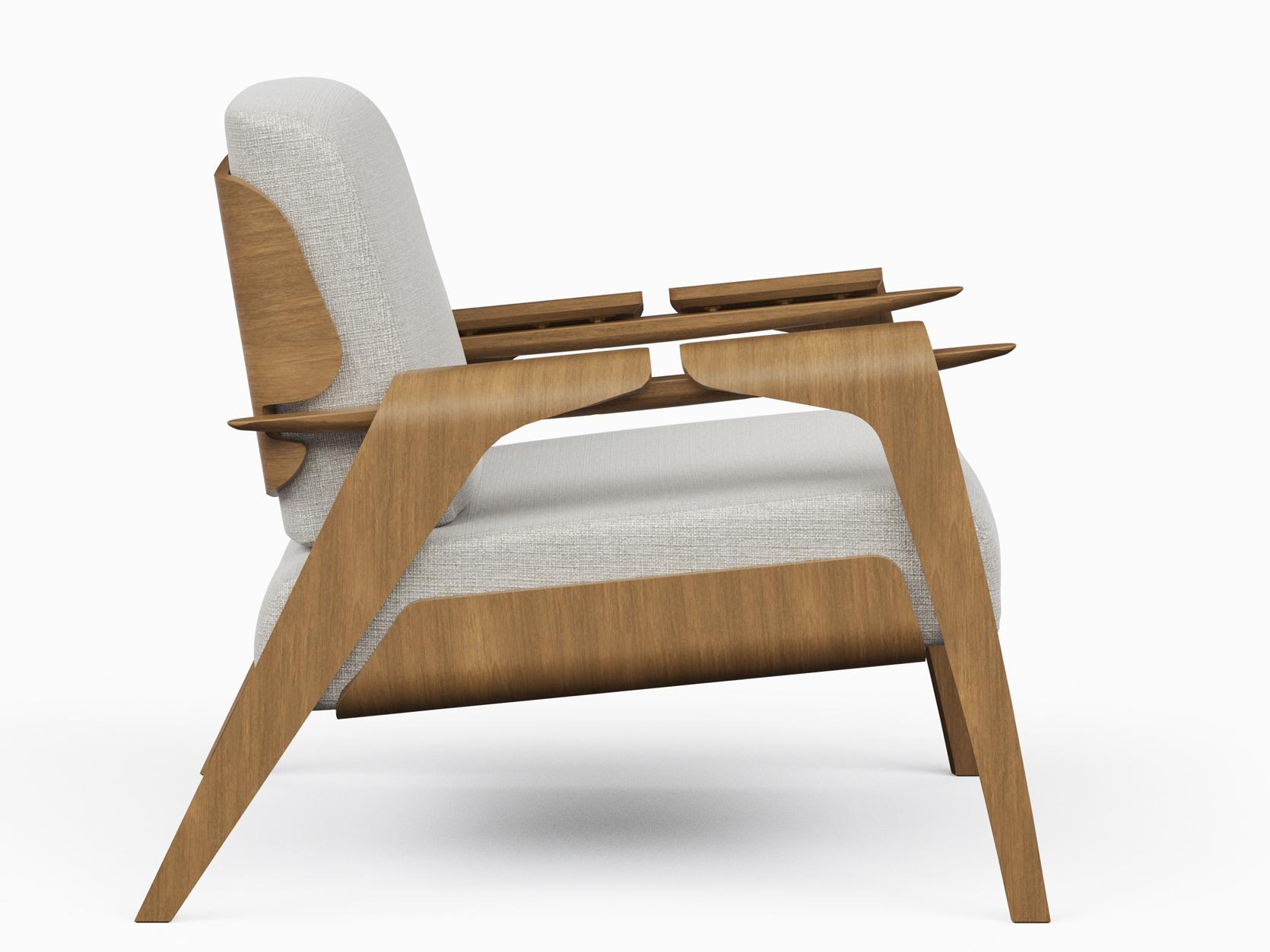 Urbia Modern Brazilian Fly Brown Accent Chair