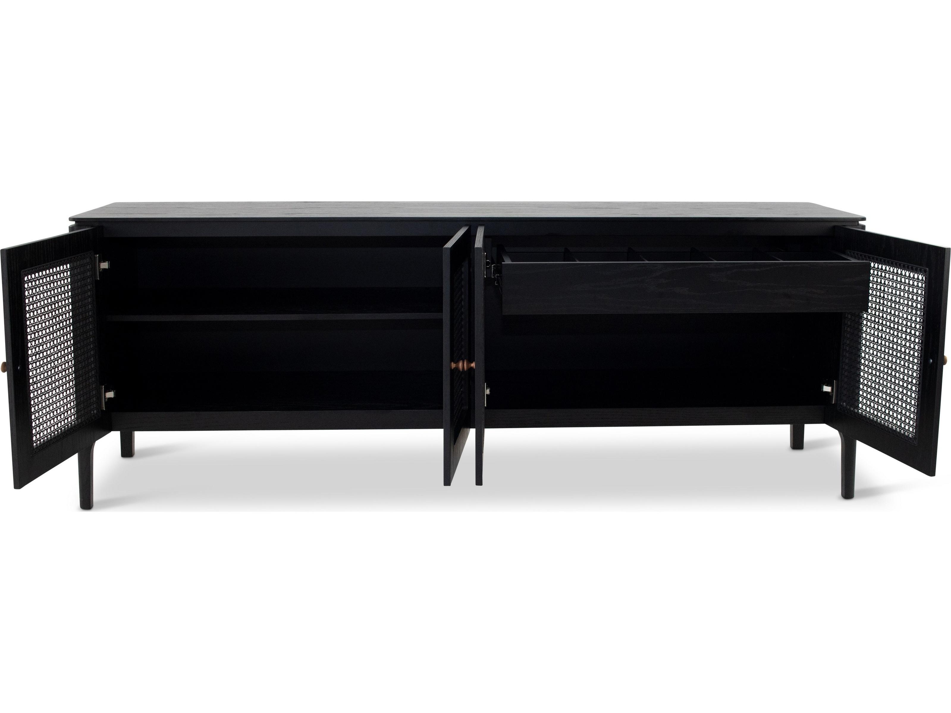 Urbia Modern Brazilian 78" Oak Wood Ebano Missione Sideboard