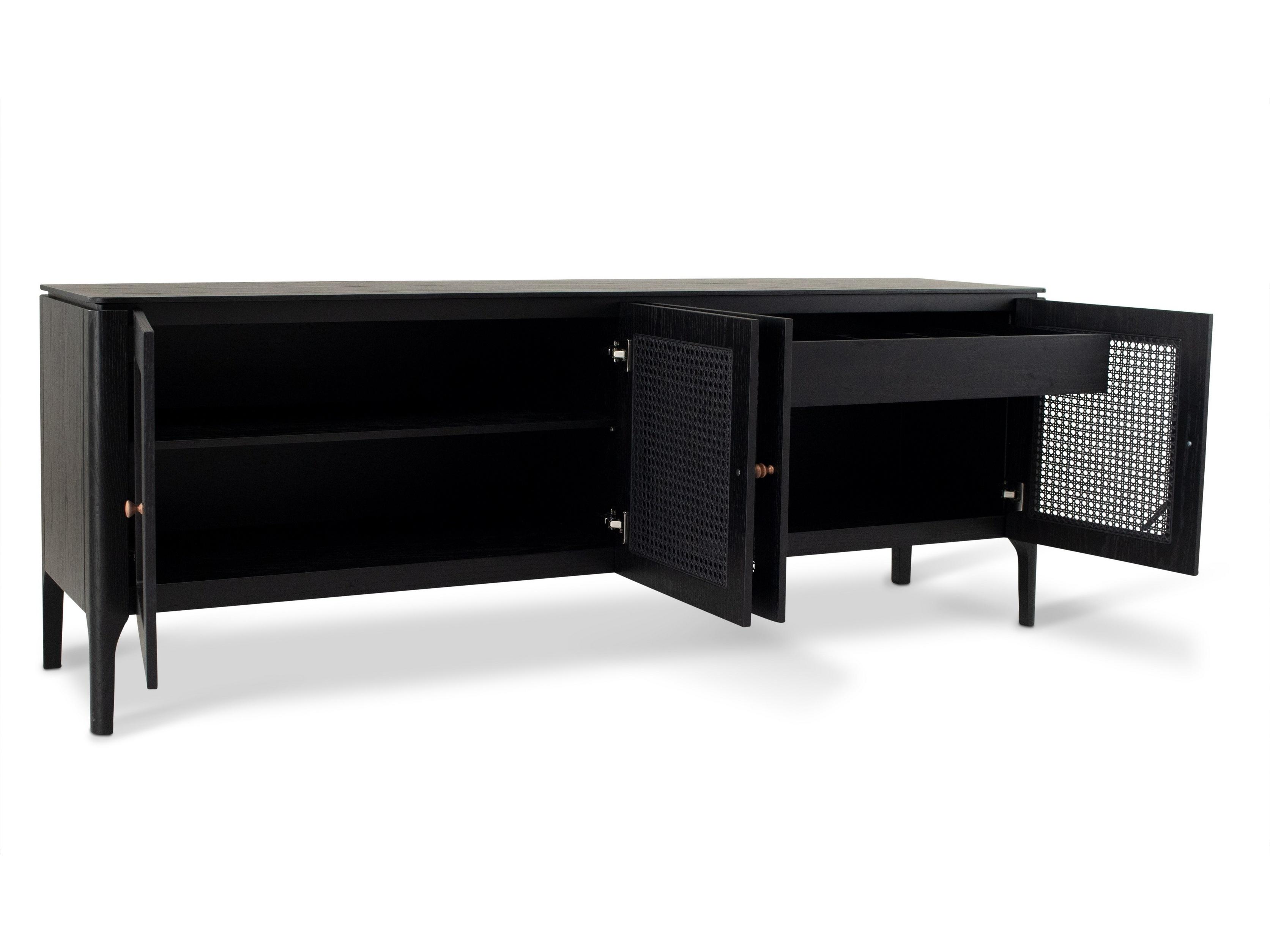 Urbia Modern Brazilian 78" Oak Wood Ebano Missione Sideboard