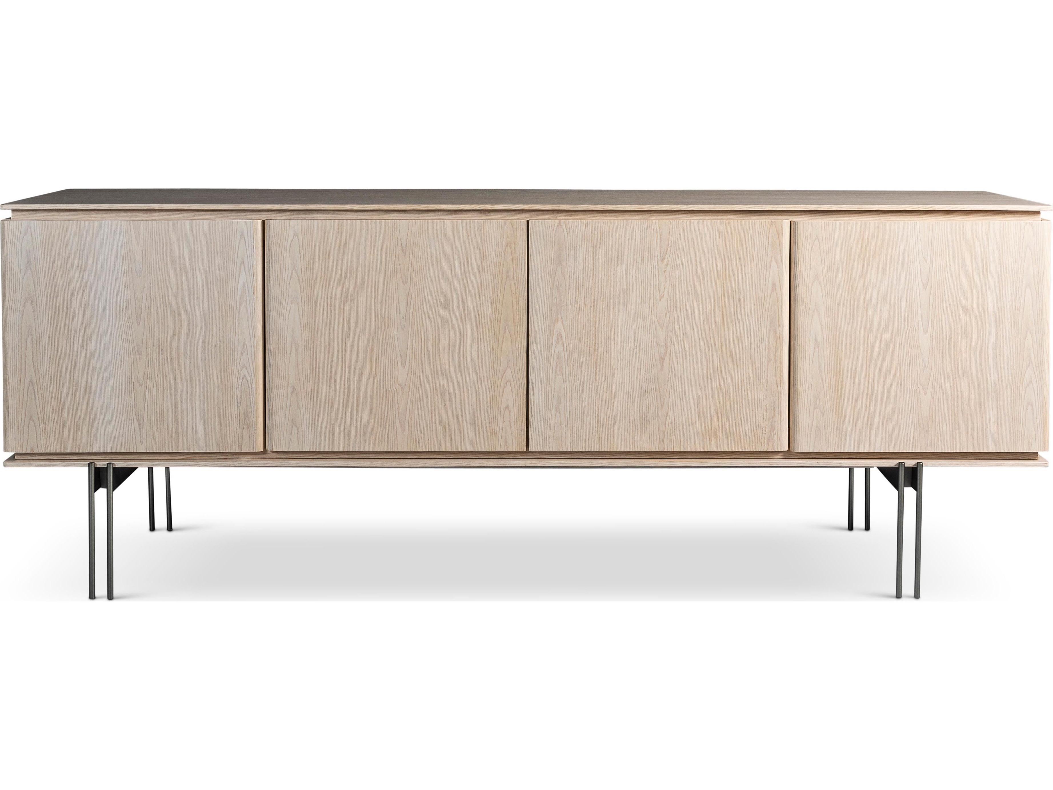 Urbia Modern Brazilian 78" Ash Wood Nevoa Titanium Marrocos Sideboard
