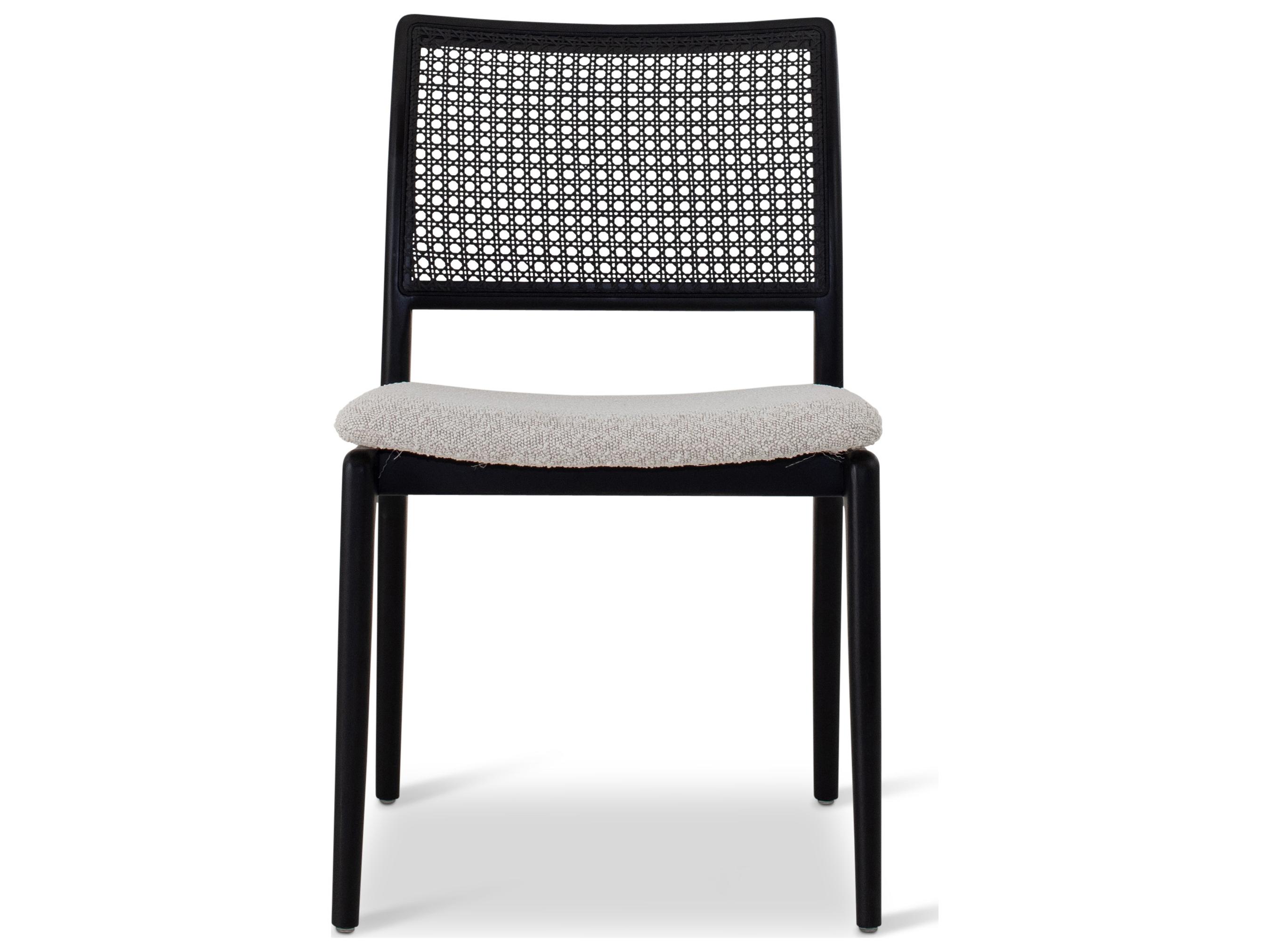 Urbia Modern Brazilian Charlotte Black Upholstered Armless Dining Chair