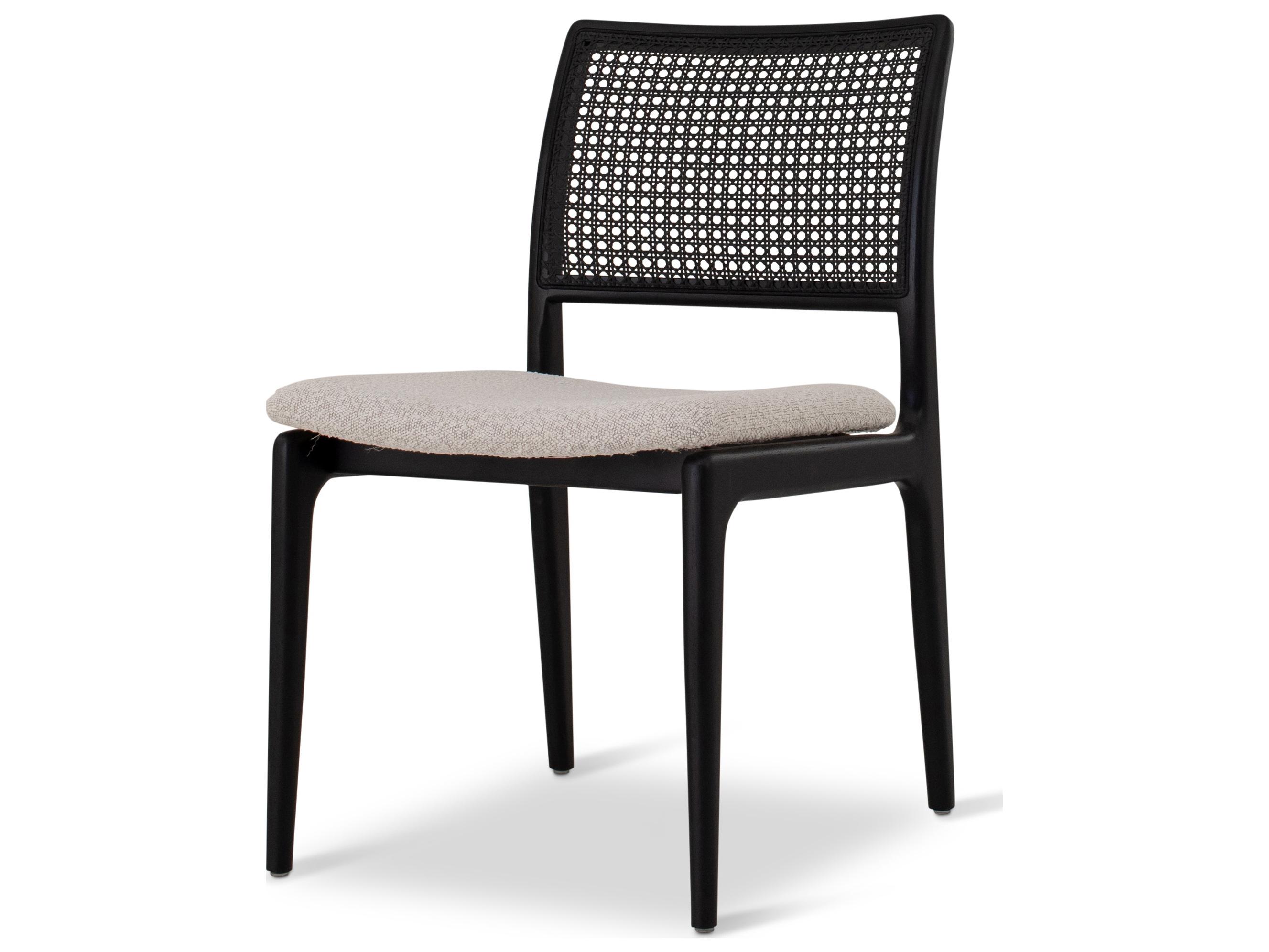 Urbia Modern Brazilian Charlotte Black Upholstered Armless Dining Chair