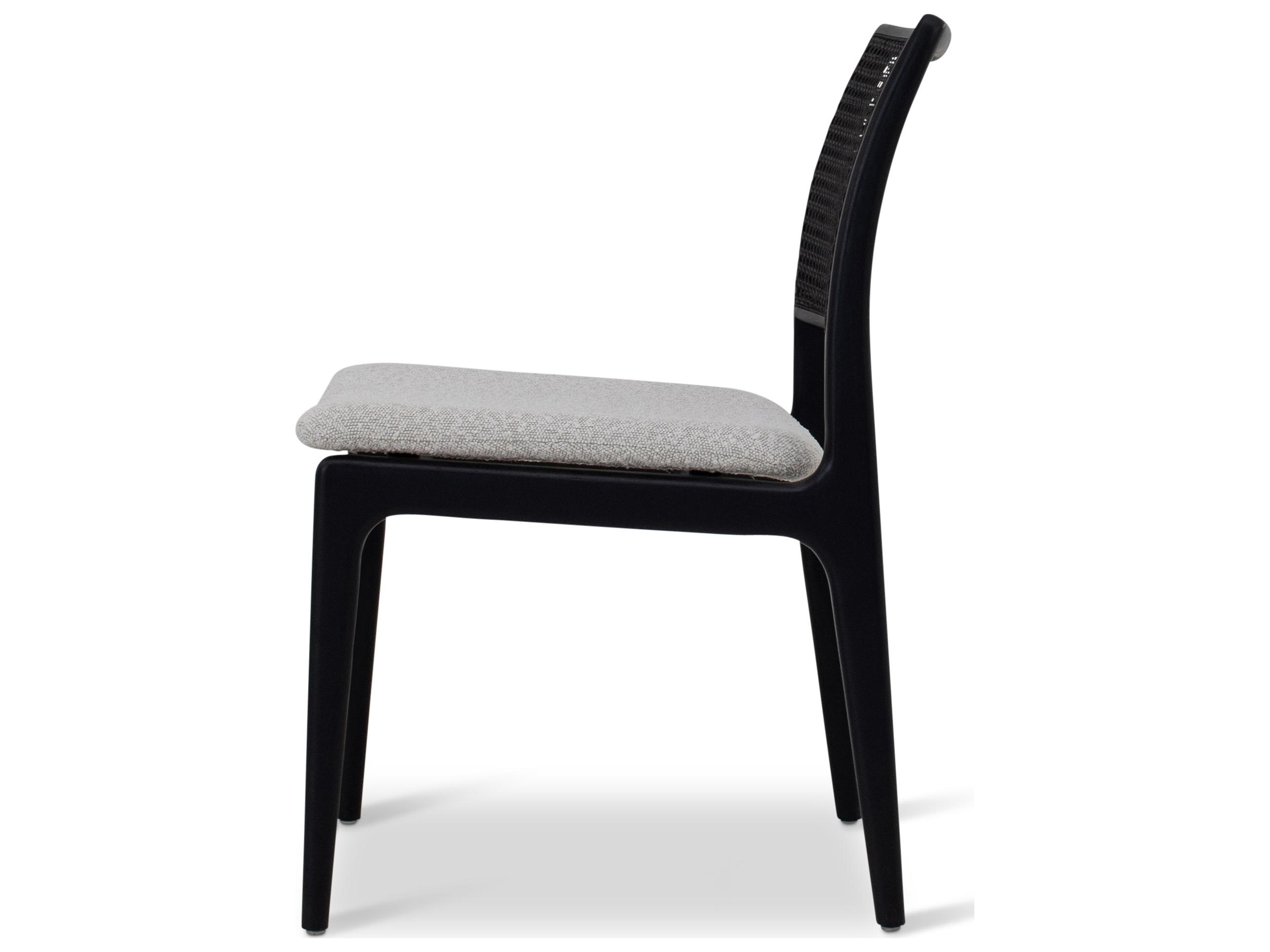 Urbia Modern Brazilian Charlotte Black Upholstered Armless Dining Chair