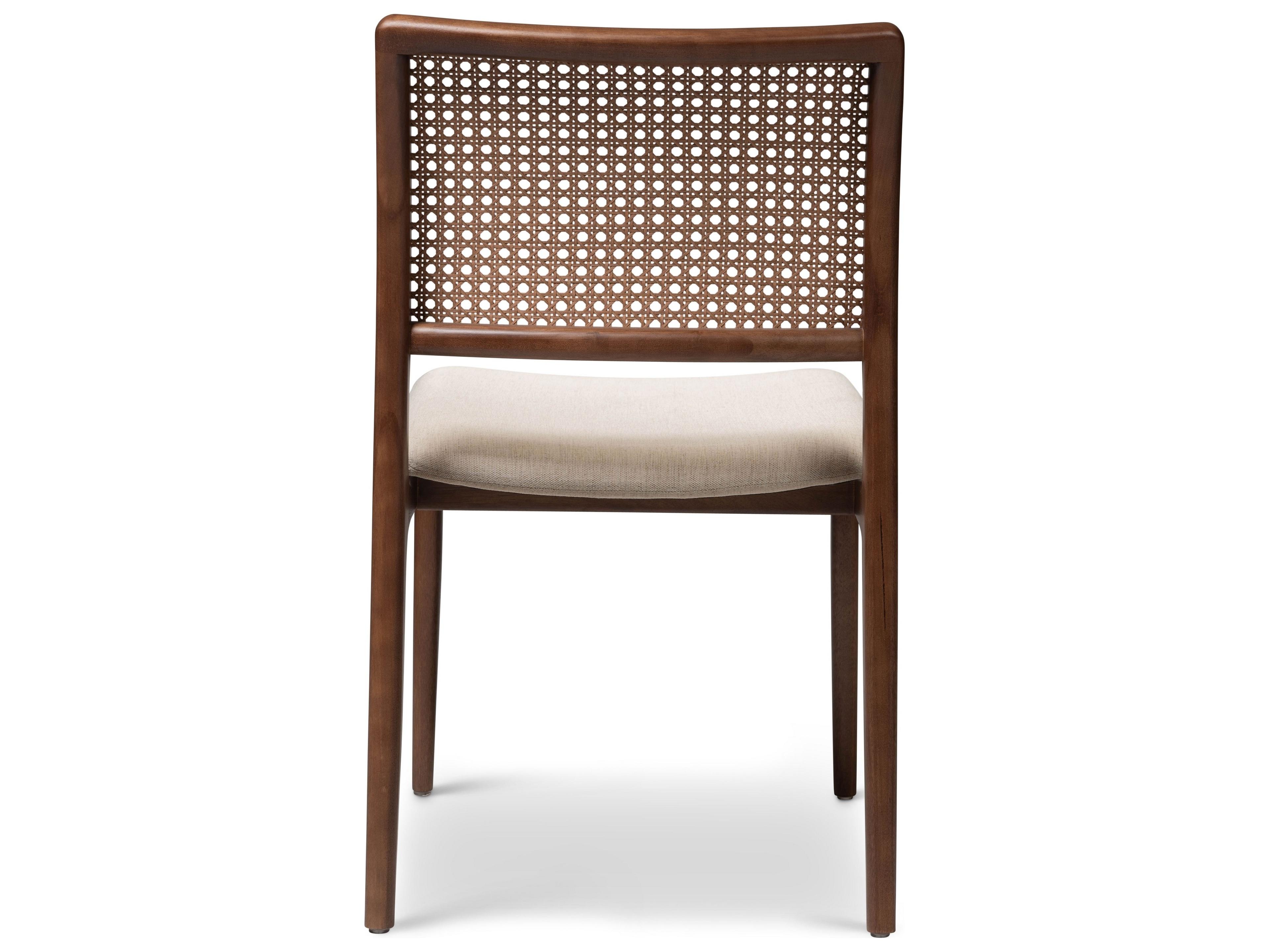 Urbia Modern Brazilian Charlotte Brown Upholstered Armless Dining Chair