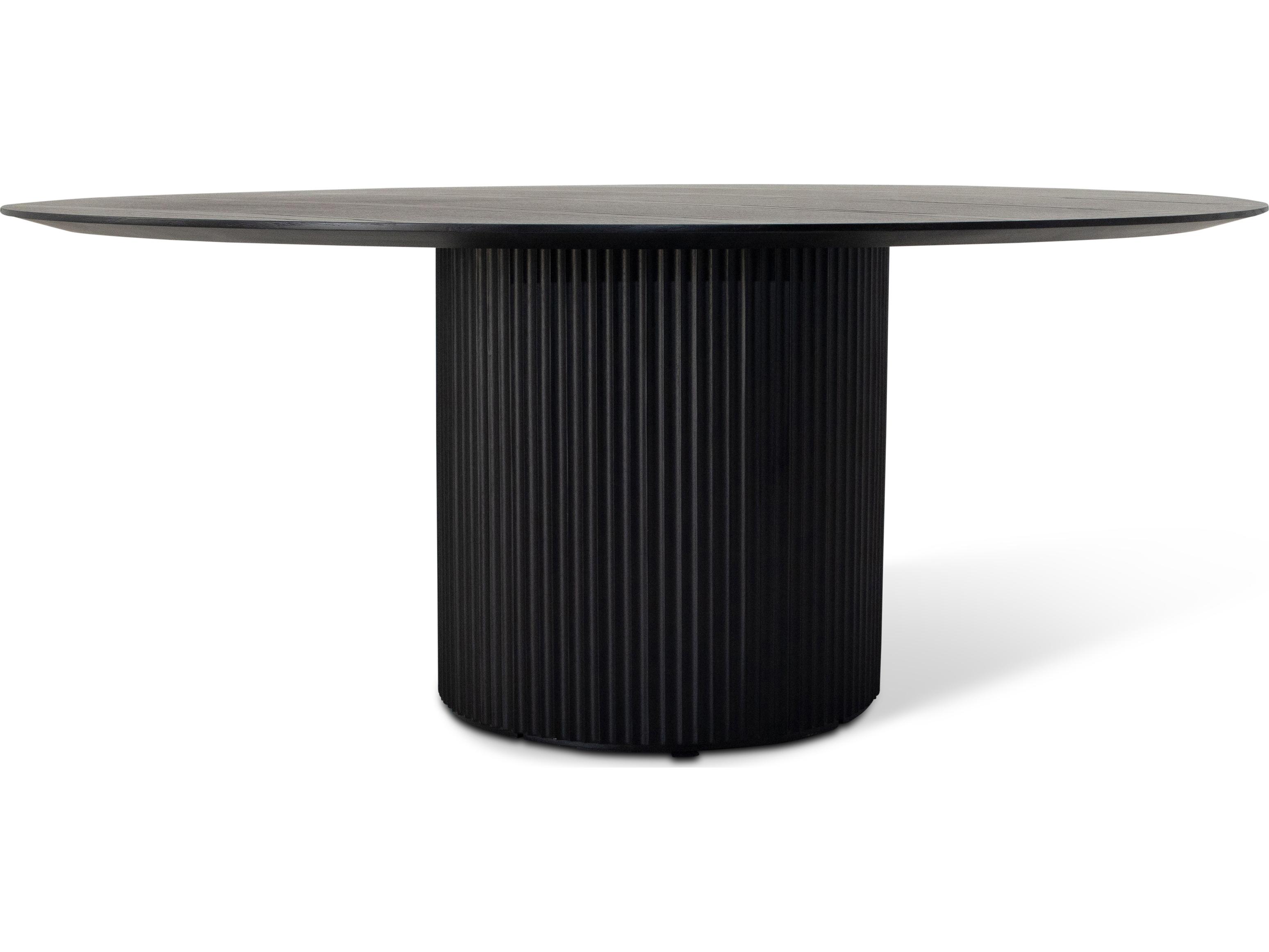 Urbia Modern Brazilian Atenas Round Wood Ebano Dining Table