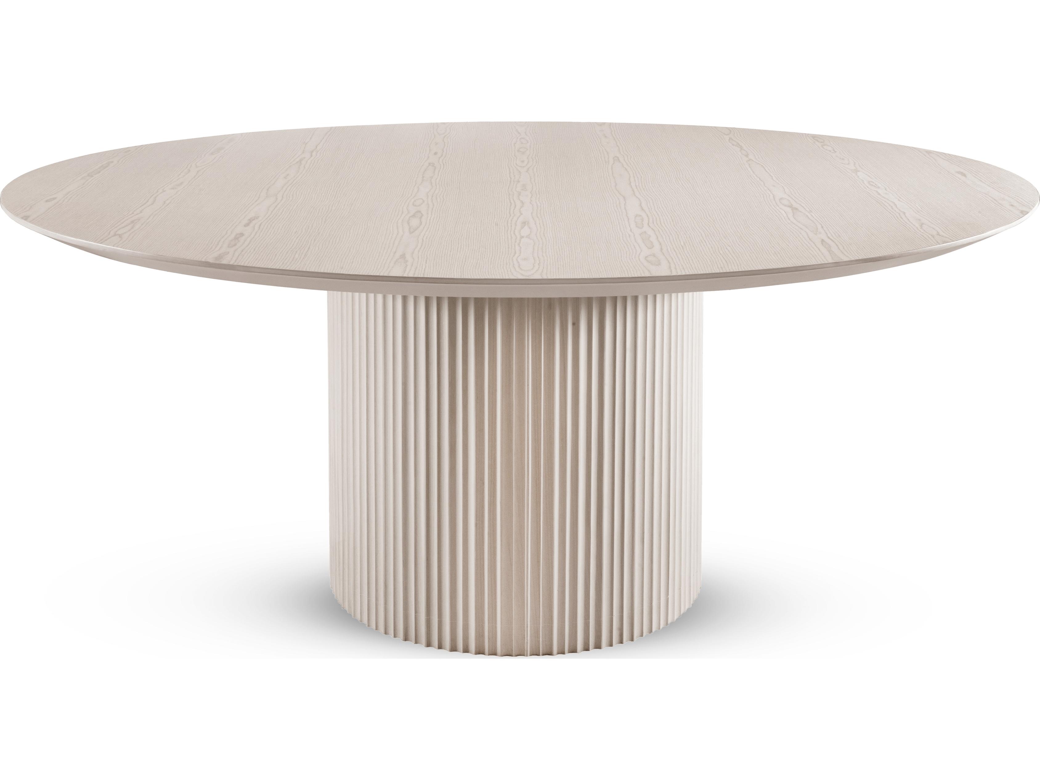 Urbia Modern Brazilian Atenas Round Wood Nevoa Dining Table