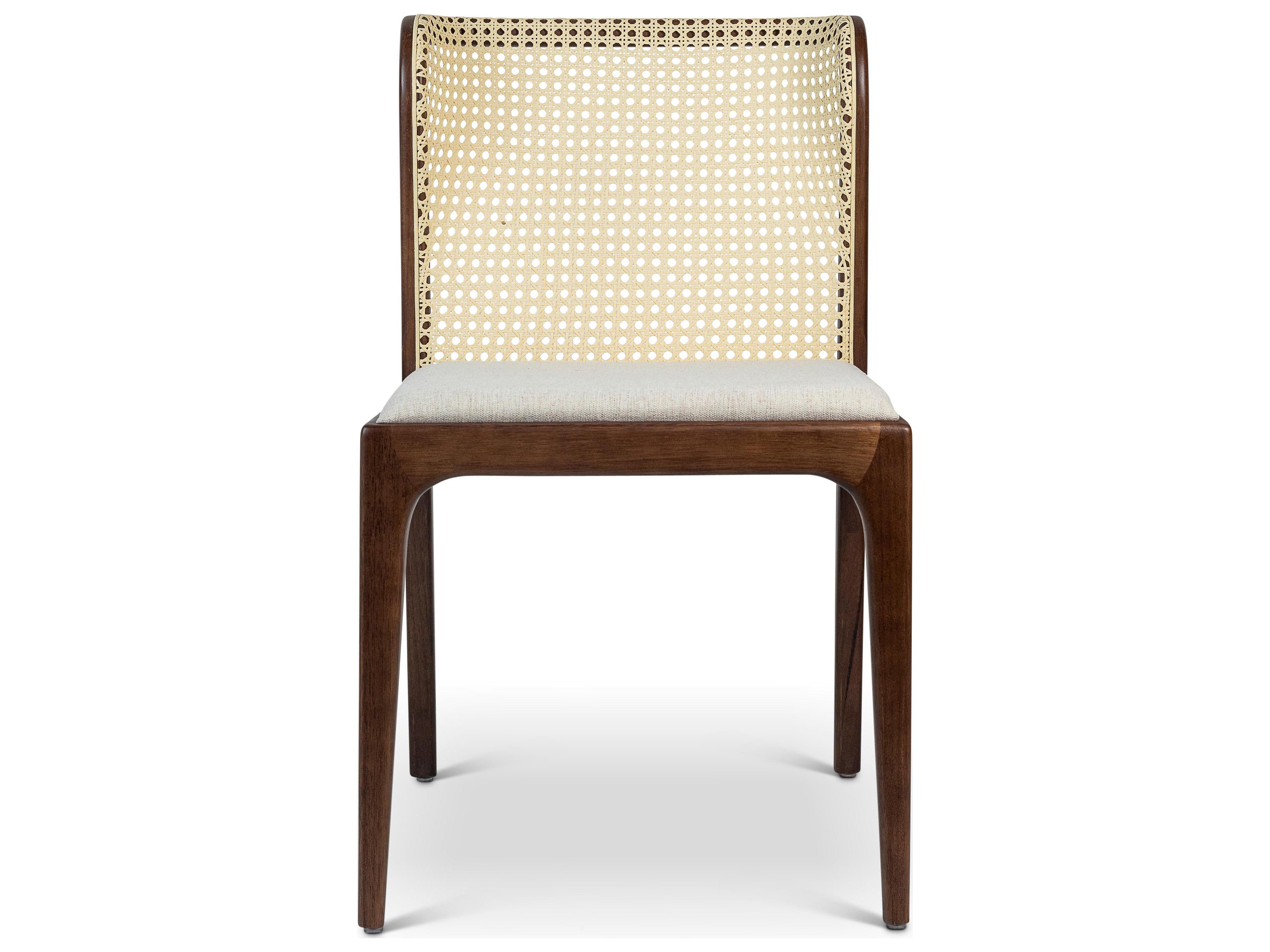 Urbia Modern Brazilian Eloa Brown Upholstered Armless Dining Chair