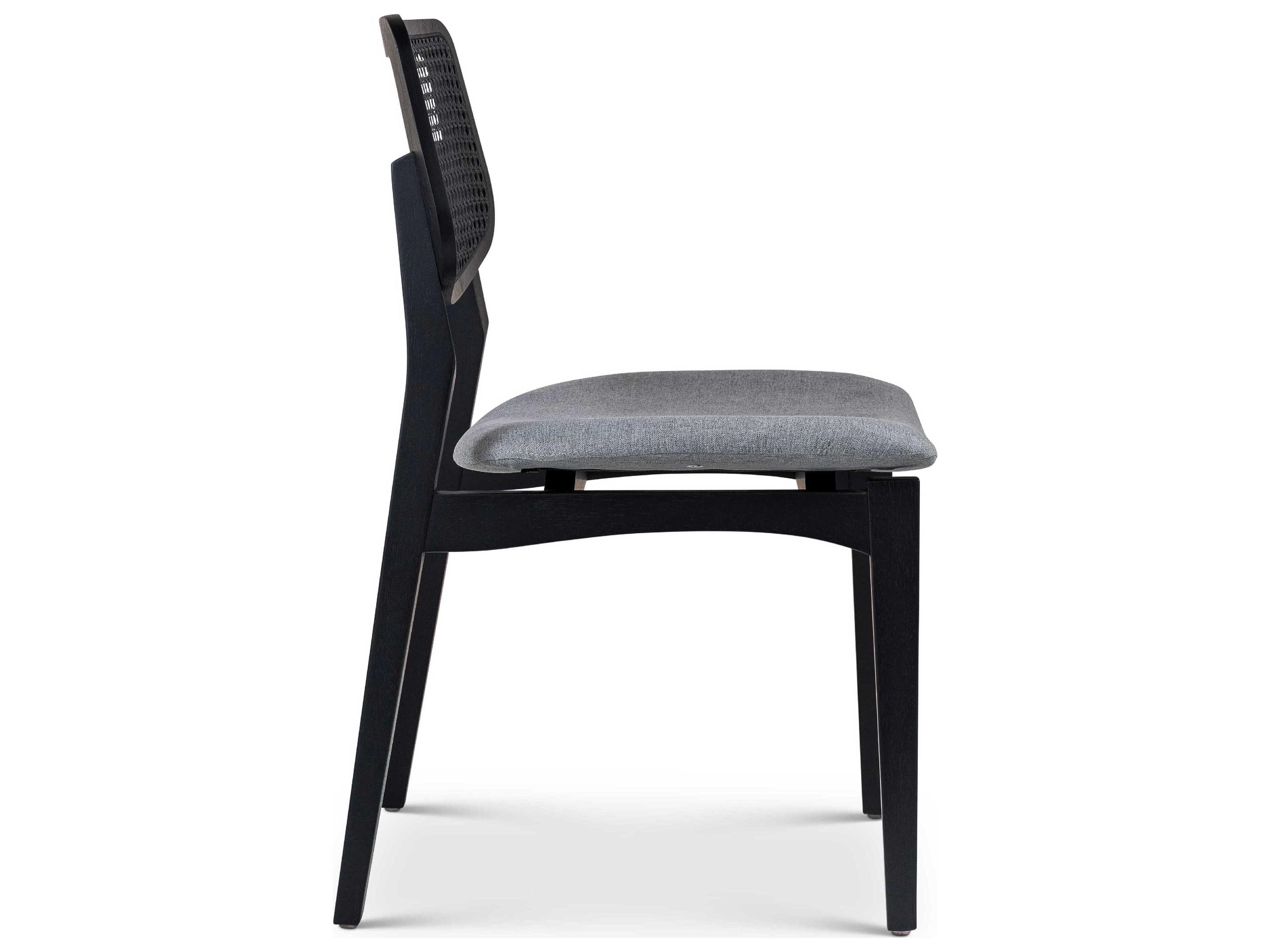 Urbia Modern Brazilian Beth Solid Wood Gray Upholstered Side Dining Chair