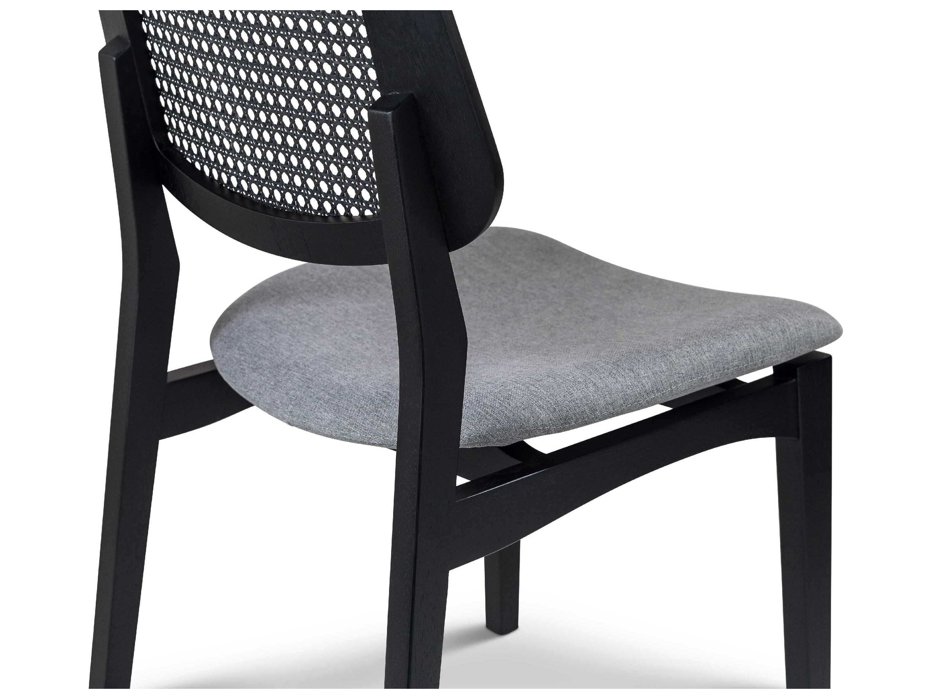 Urbia Modern Brazilian Beth Solid Wood Gray Upholstered Side Dining Chair