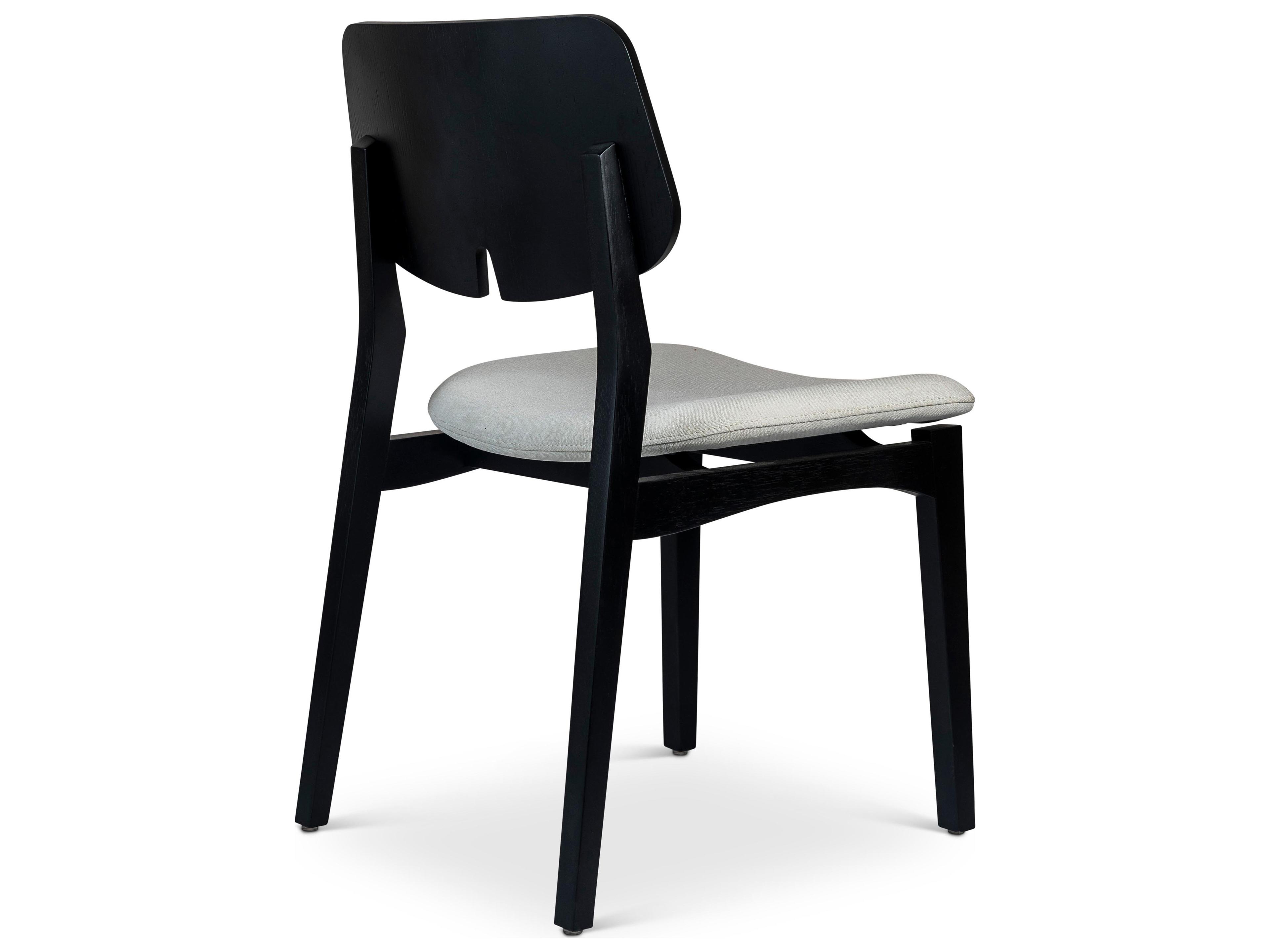 Urbia Modern Brazilian Beth Side Chair Alabaster Seat Ebano Frame