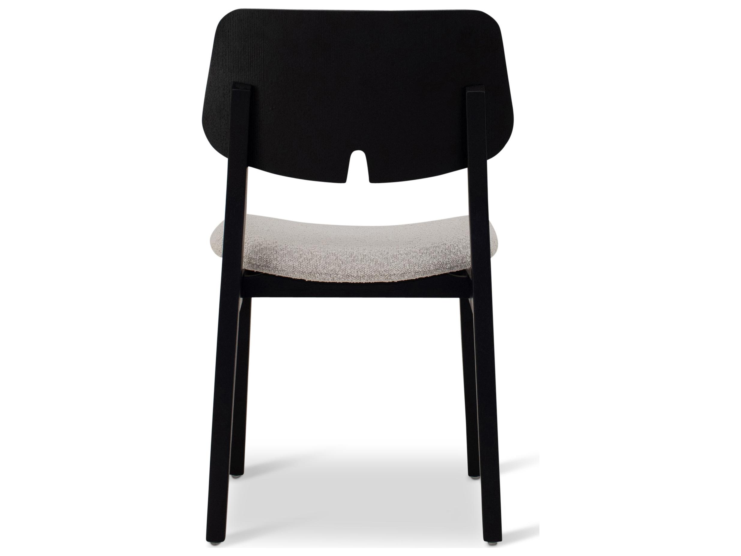 Urbia Modern Brazilian Beth Side Chair Boucle Crafted Glaze Seat Ebano Frame