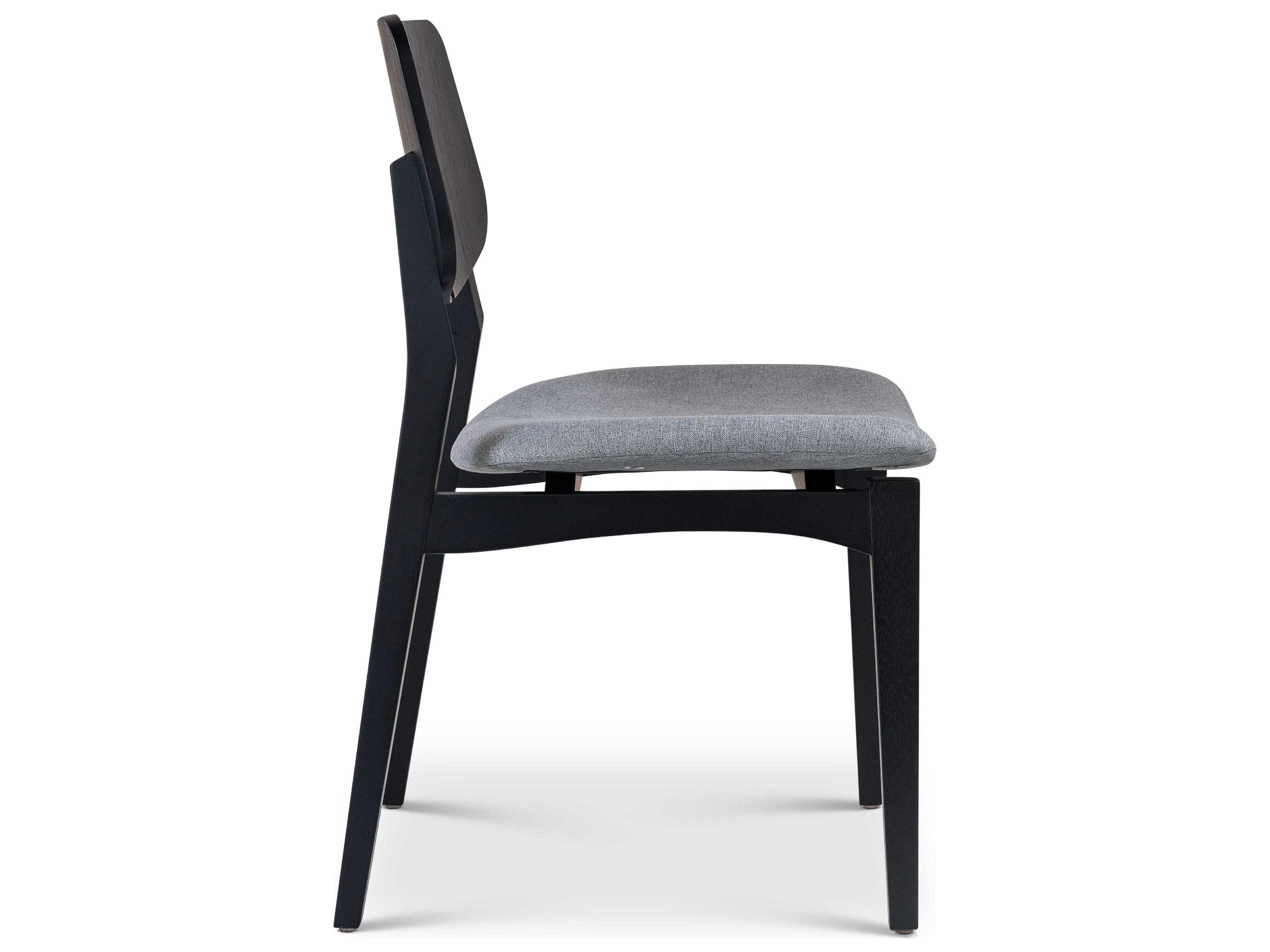 Urbia Modern Brazilian Beth Solid Wood Gray Upholstered Side Dining Chair