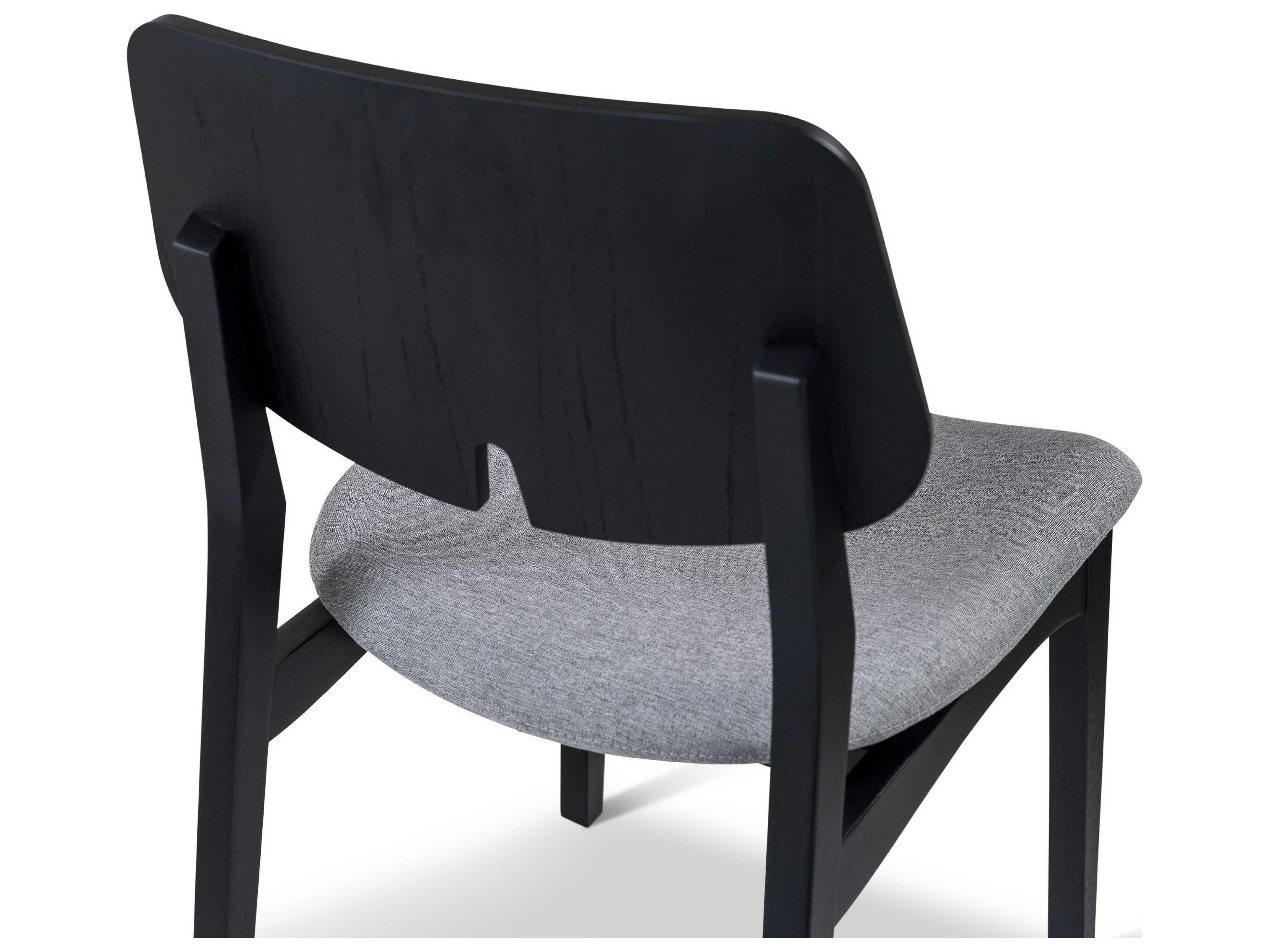 Urbia Modern Brazilian Beth Solid Wood Gray Upholstered Side Dining Chair