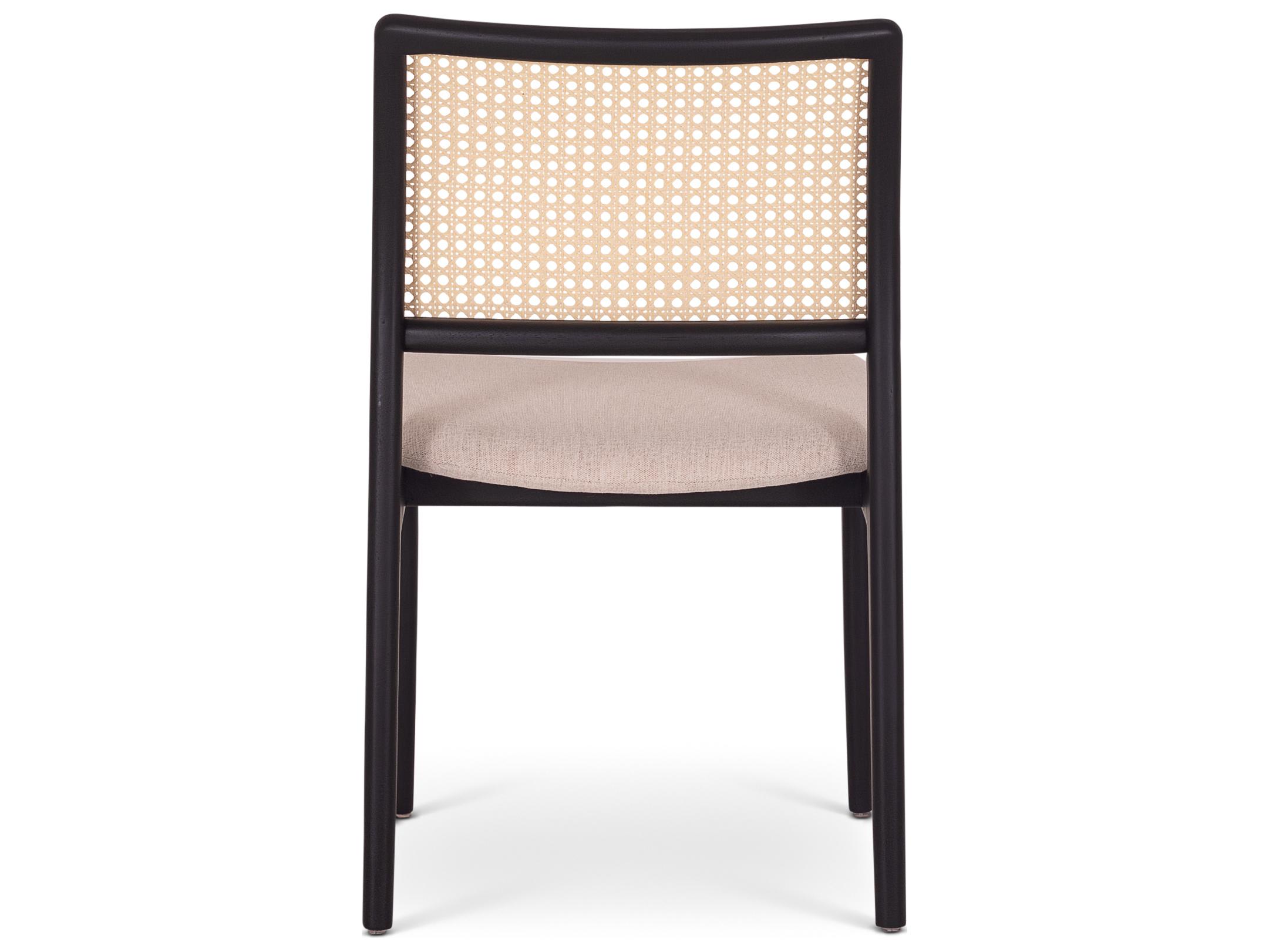 Urbia Modern Brazilian Oak Wood Natural Upholstered Armless Dining Chair