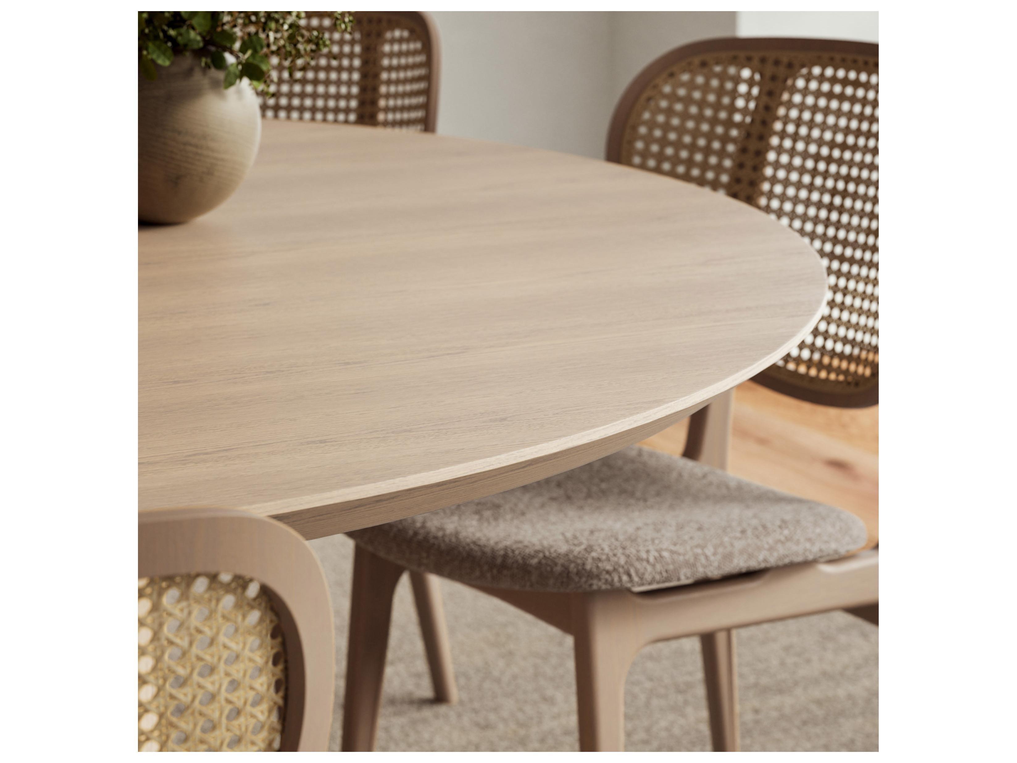 Urbia Modern Brazilian Atenas Round Dining Table Nevoa Frame