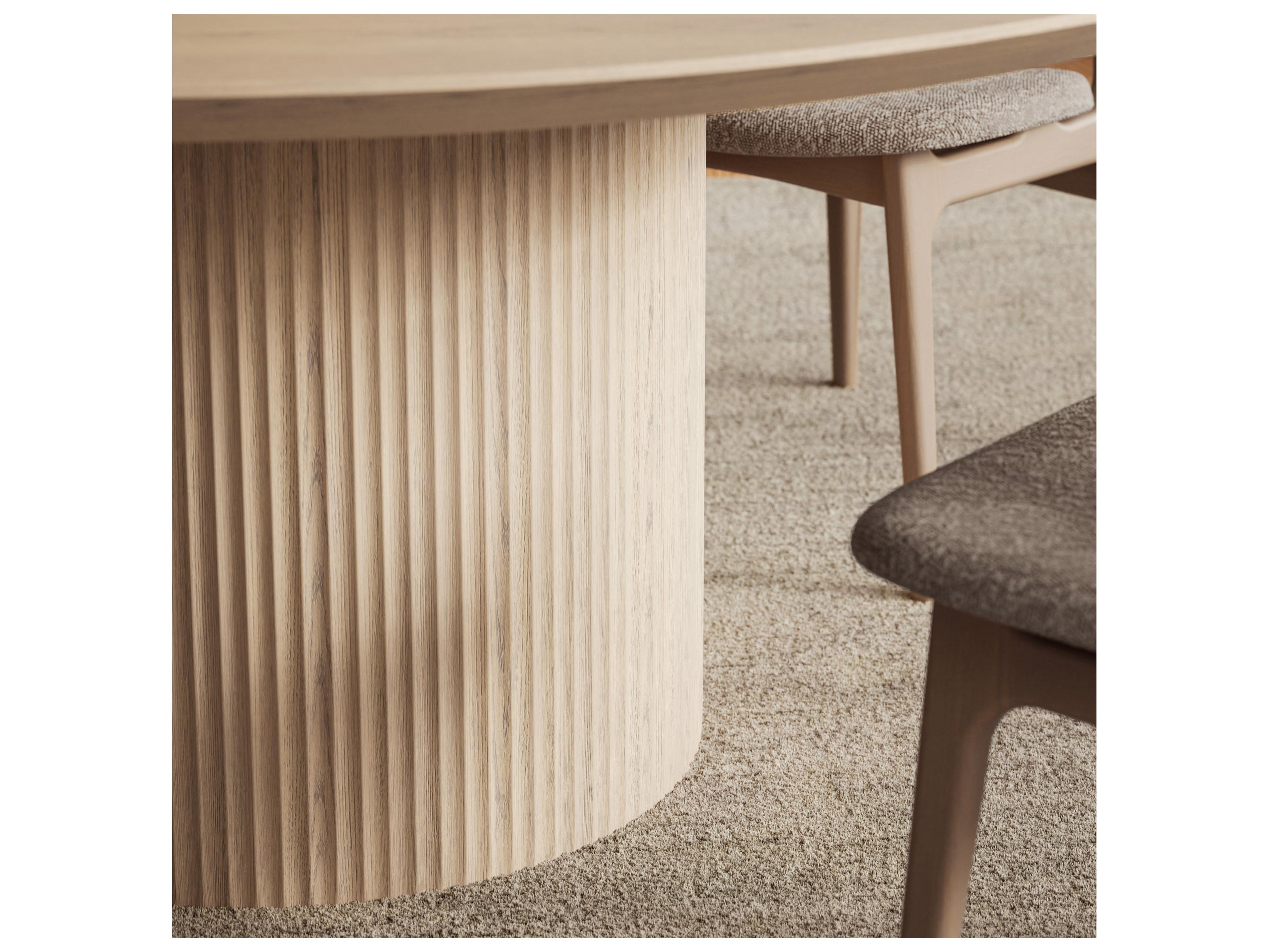 Urbia Modern Brazilian Atenas Round Dining Table Nevoa Frame