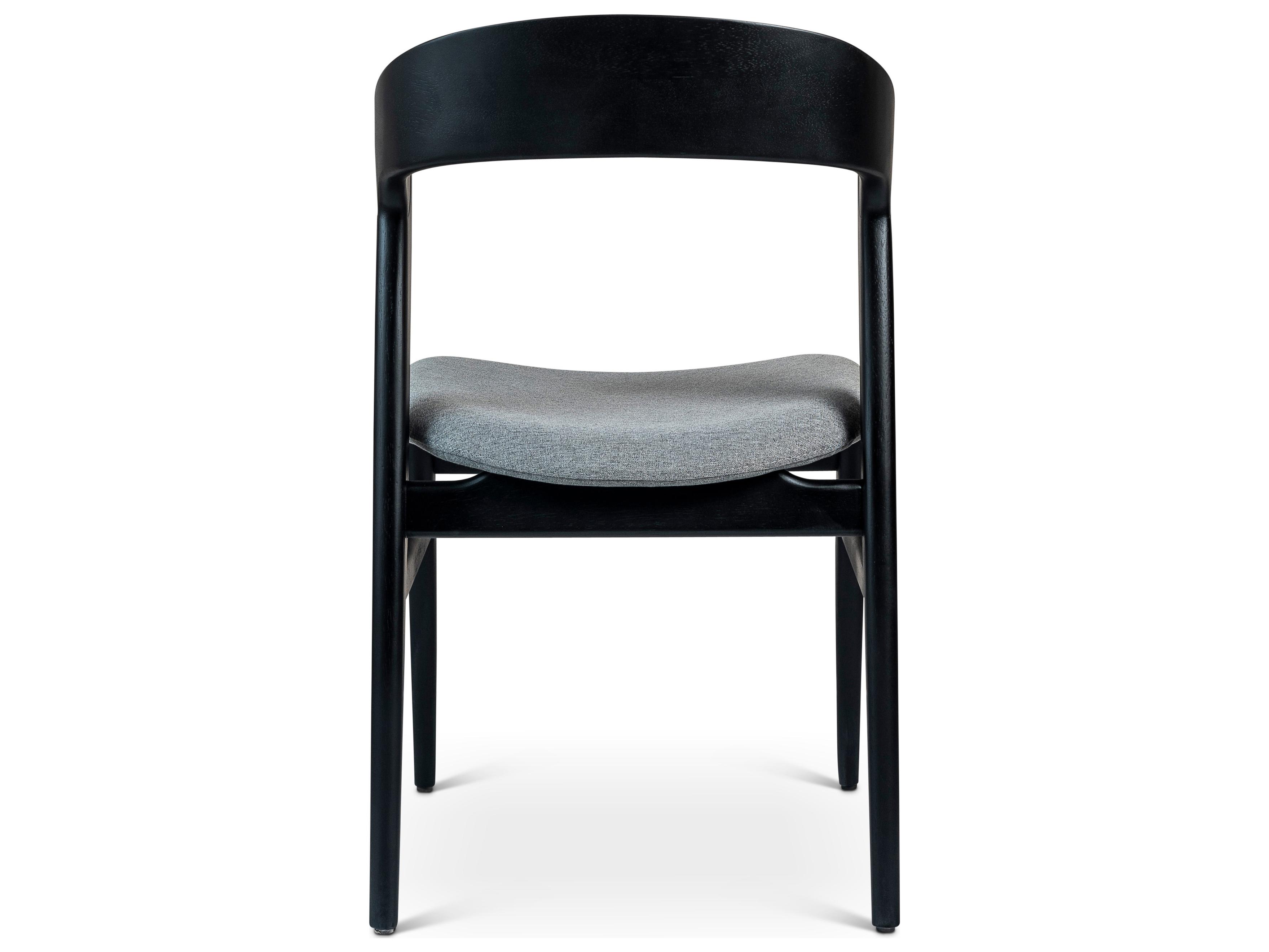 Urbia Modern Brazilian Velma Side Chair Essence Grey Seat Ebano Frame