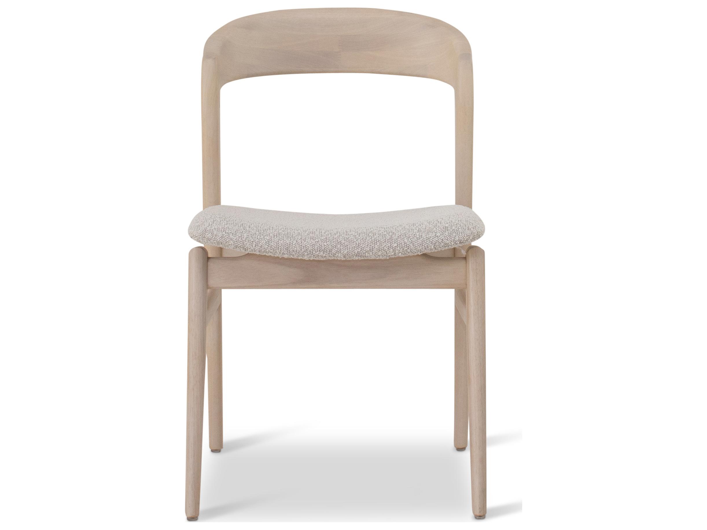 Urbia Modern Brazilian Velma Side Chair Boucle Crafted Glaze Seat Nevoa Frame