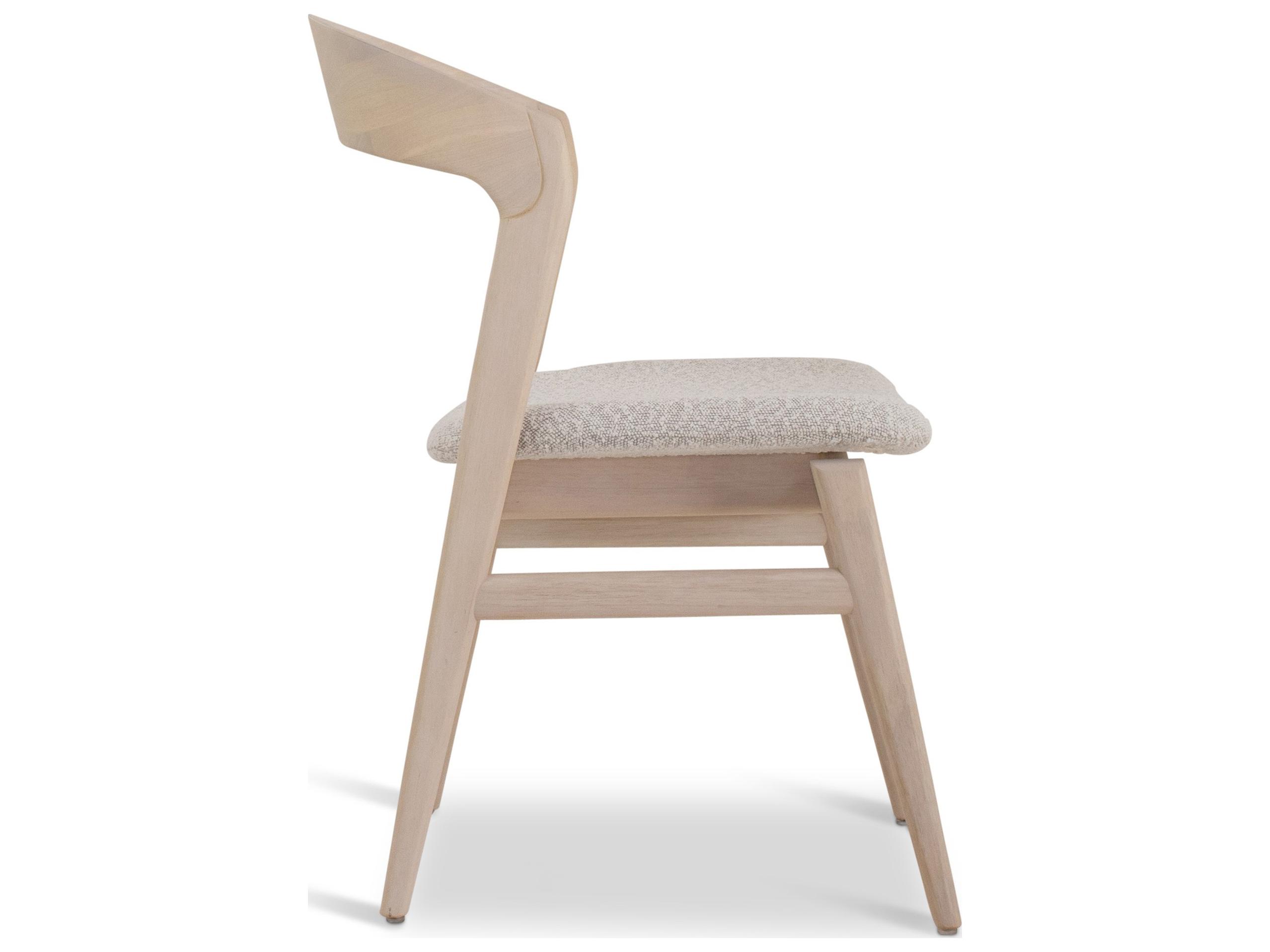 Urbia Modern Brazilian Velma Side Chair Boucle Crafted Glaze Seat Nevoa Frame