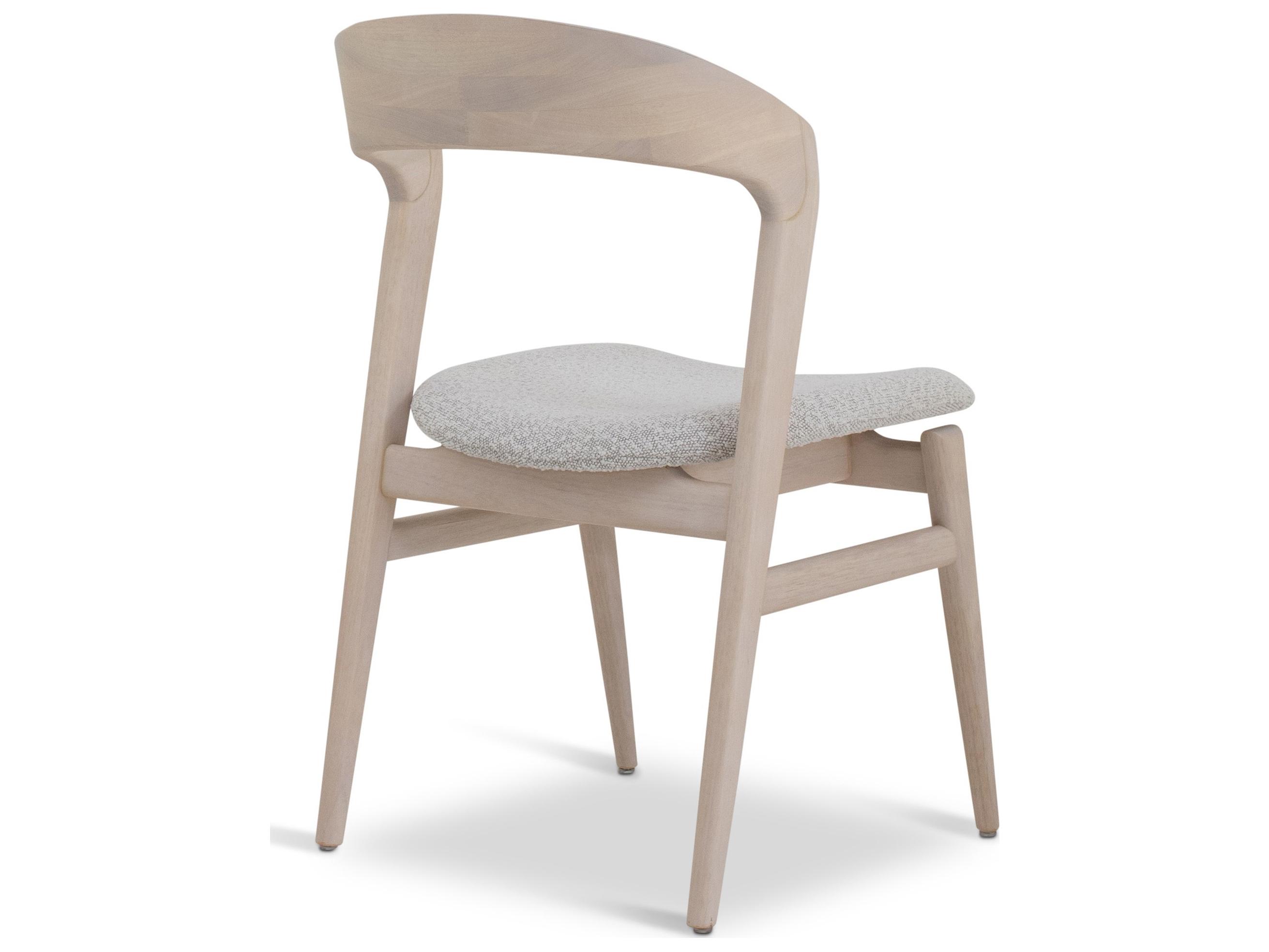 Urbia Modern Brazilian Velma Side Chair Boucle Crafted Glaze Seat Nevoa Frame