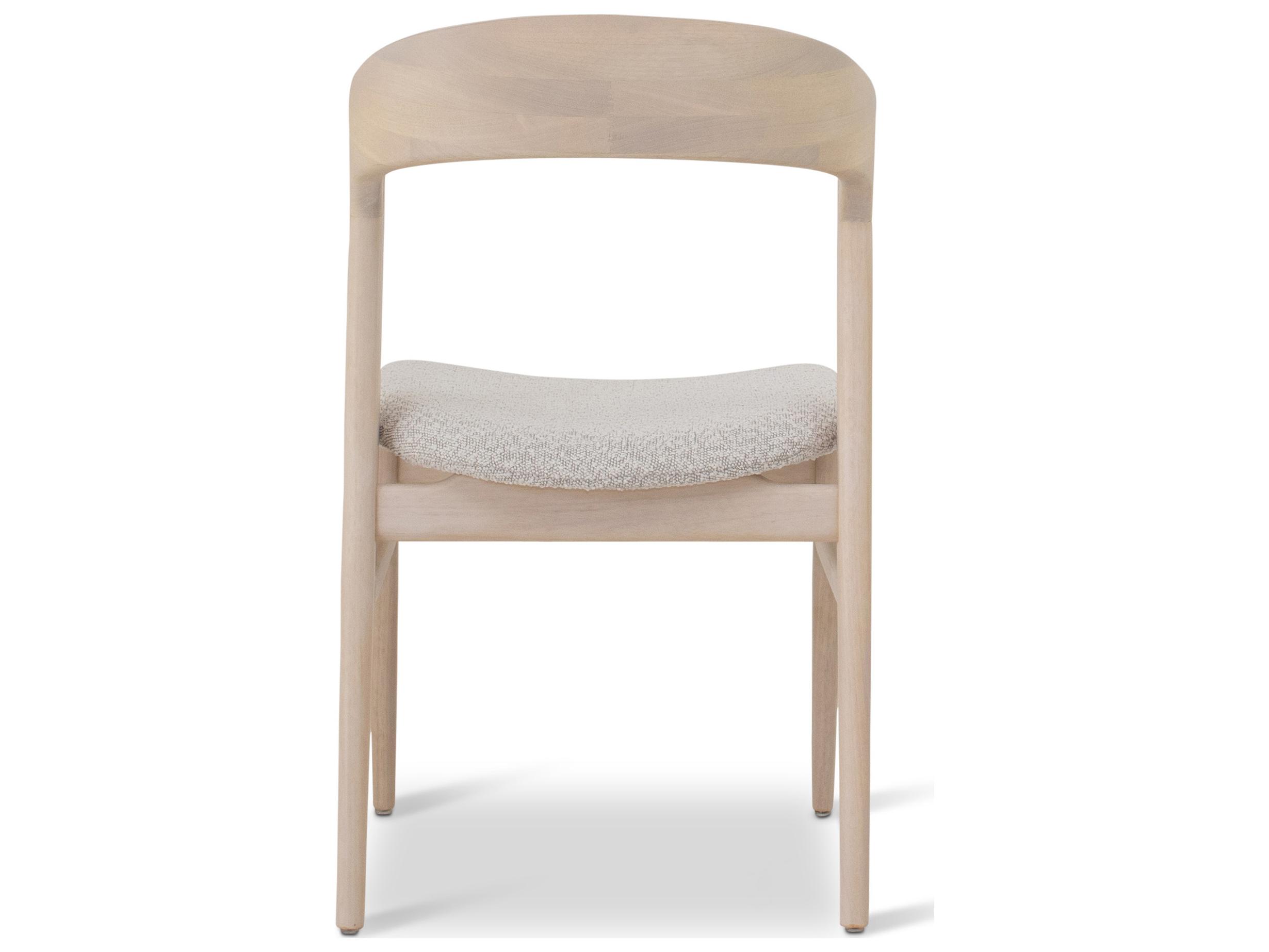 Urbia Modern Brazilian Velma Side Chair Boucle Crafted Glaze Seat Nevoa Frame