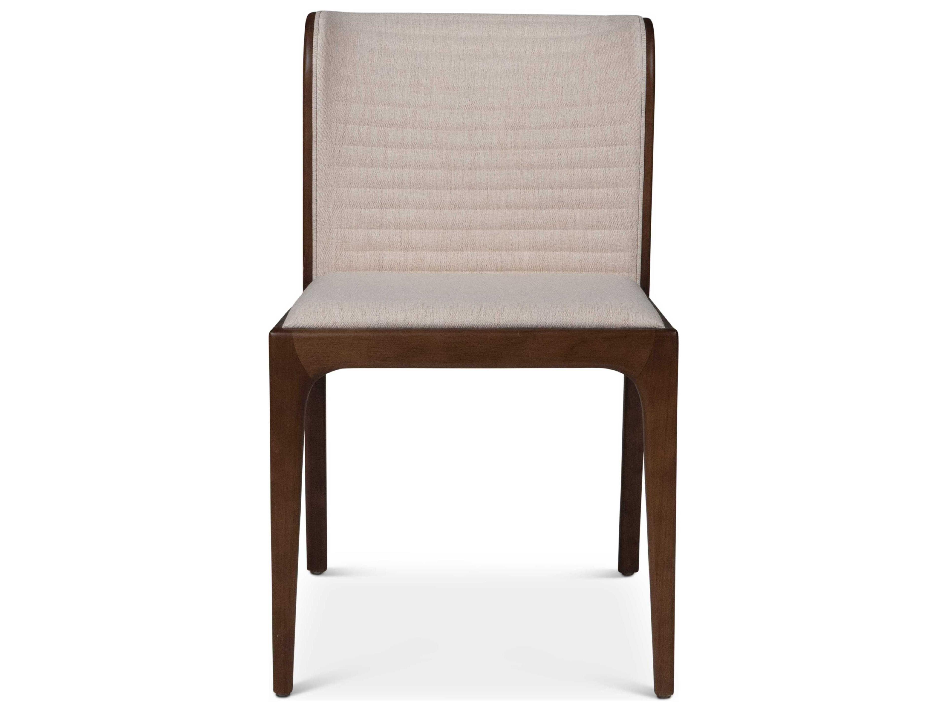 Urbia Modern Brazilian Eloa Solid Wood Beige Upholstered Side Dining Chair