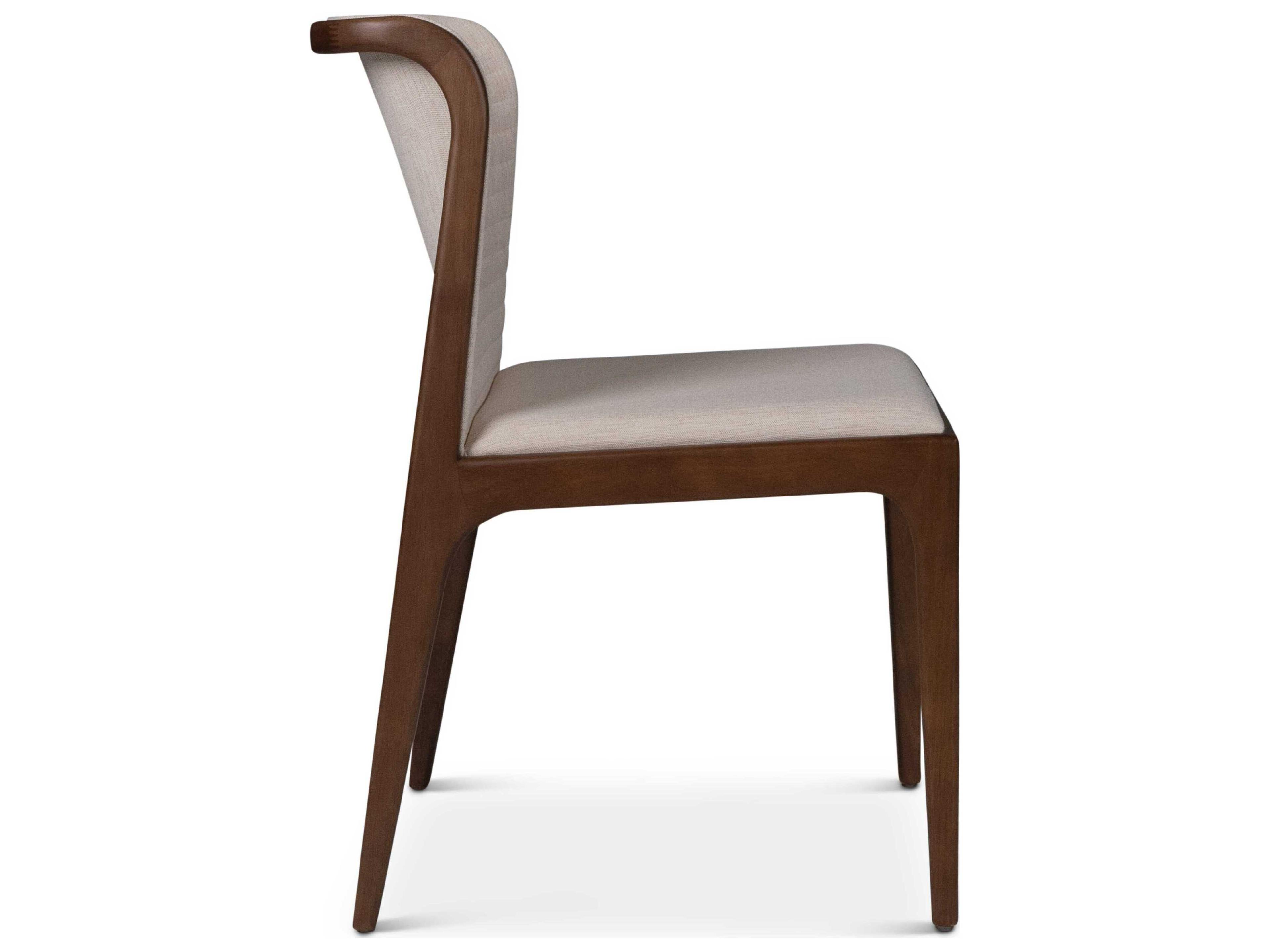 Urbia Modern Brazilian Eloa Solid Wood Beige Upholstered Side Dining Chair