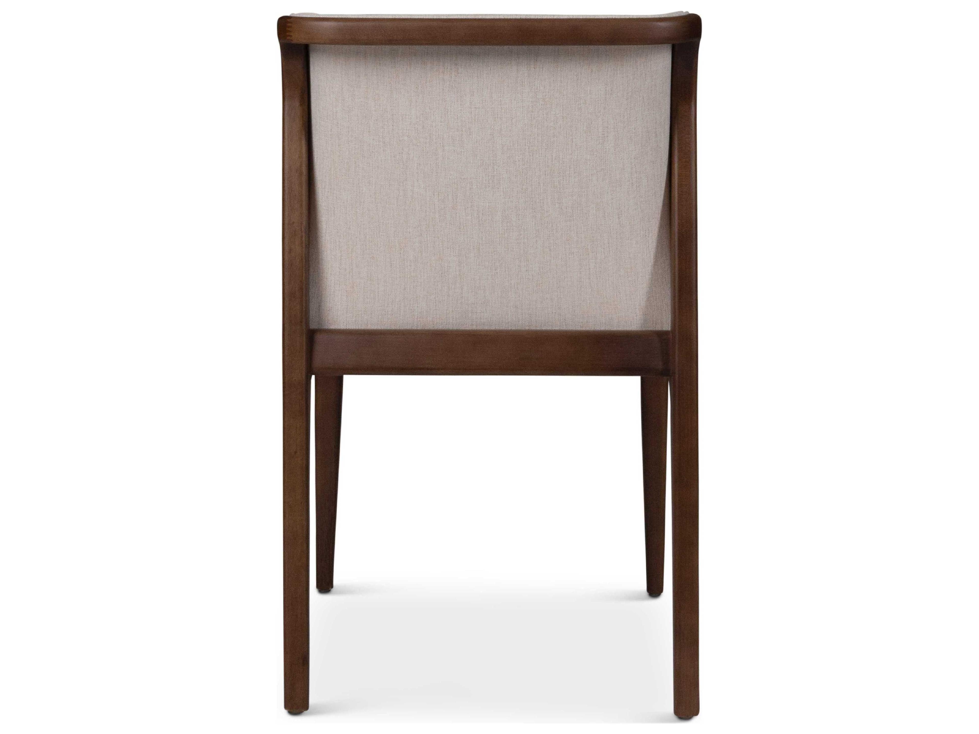 Urbia Modern Brazilian Eloa Solid Wood Beige Upholstered Side Dining Chair