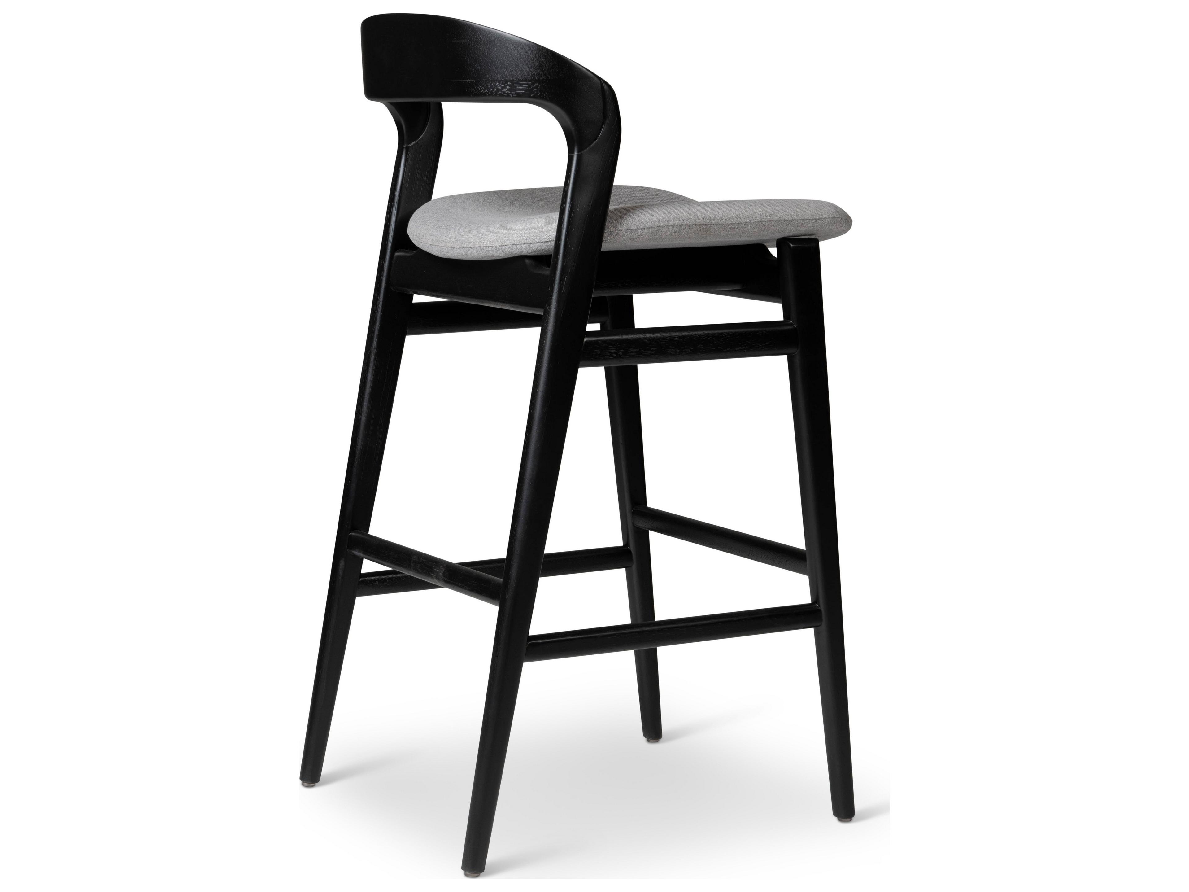 Urbia Modern Brazilian Velma Bar Stool Essence Grey Seat Ebano Frame