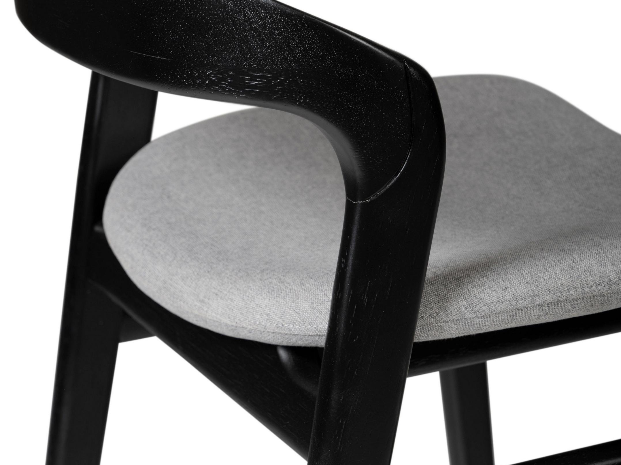 Urbia Modern Brazilian Velma Bar Stool Essence Grey Seat Ebano Frame