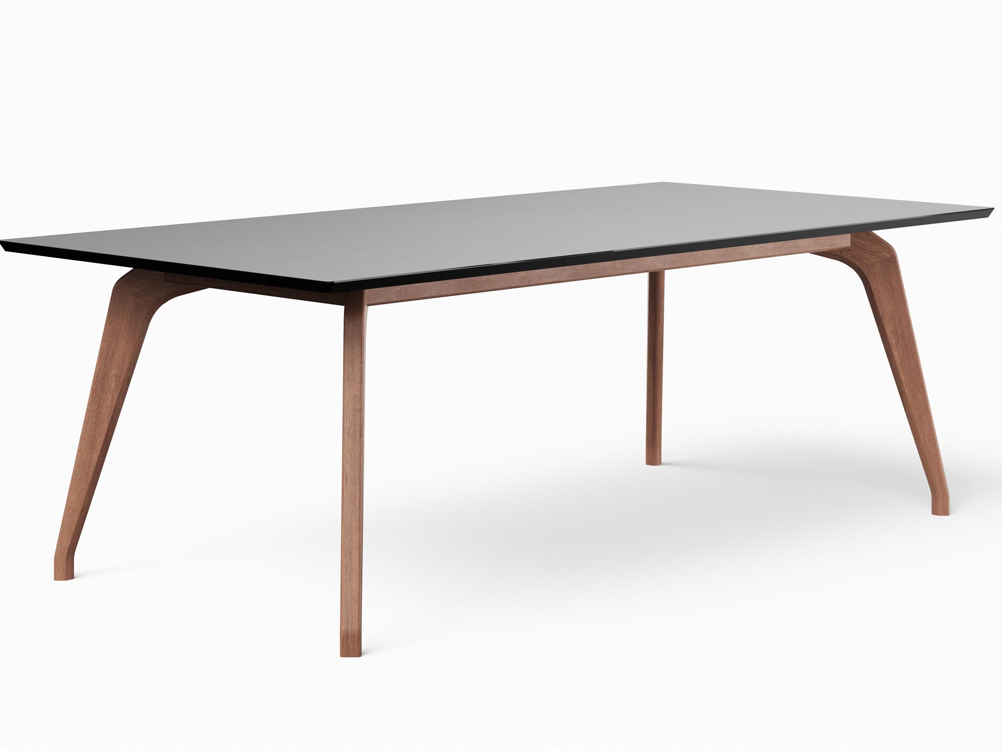 Urbia Modern Brazilian Giane Black Nogal Dining Table