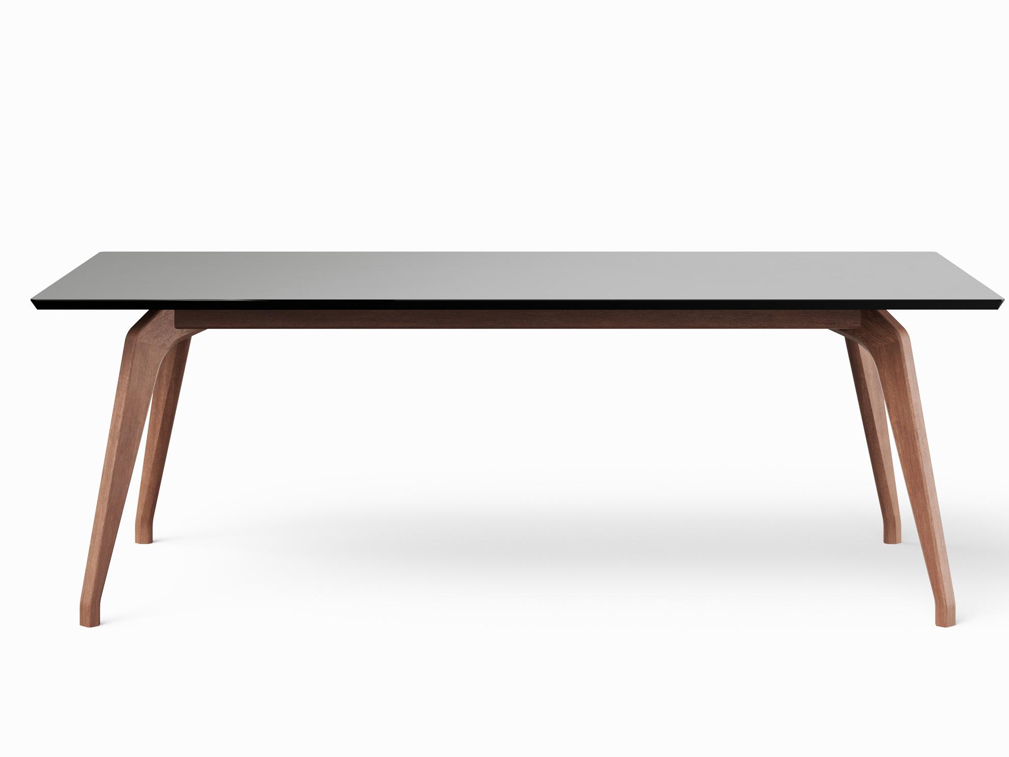 Urbia Modern Brazilian Giane Black Nogal Dining Table