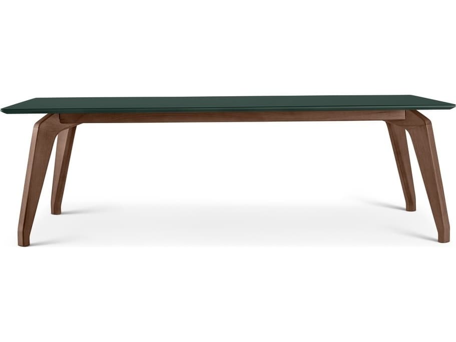 Urbia Modern Brazilian Rectangular Glass Floresta Green Dining Table