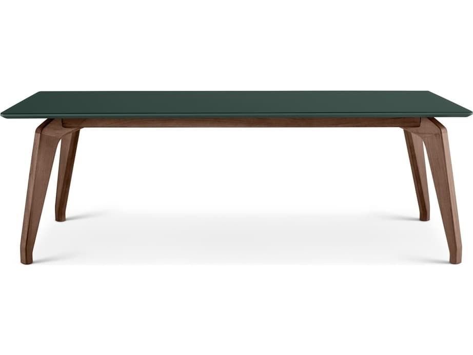 Urbia Modern Brazilian Rectangular Glass Floresta Green Dining Table