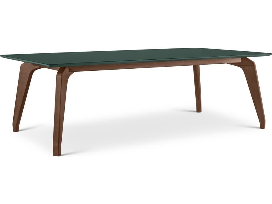 Urbia Modern Brazilian Rectangular Glass Floresta Green Dining Table