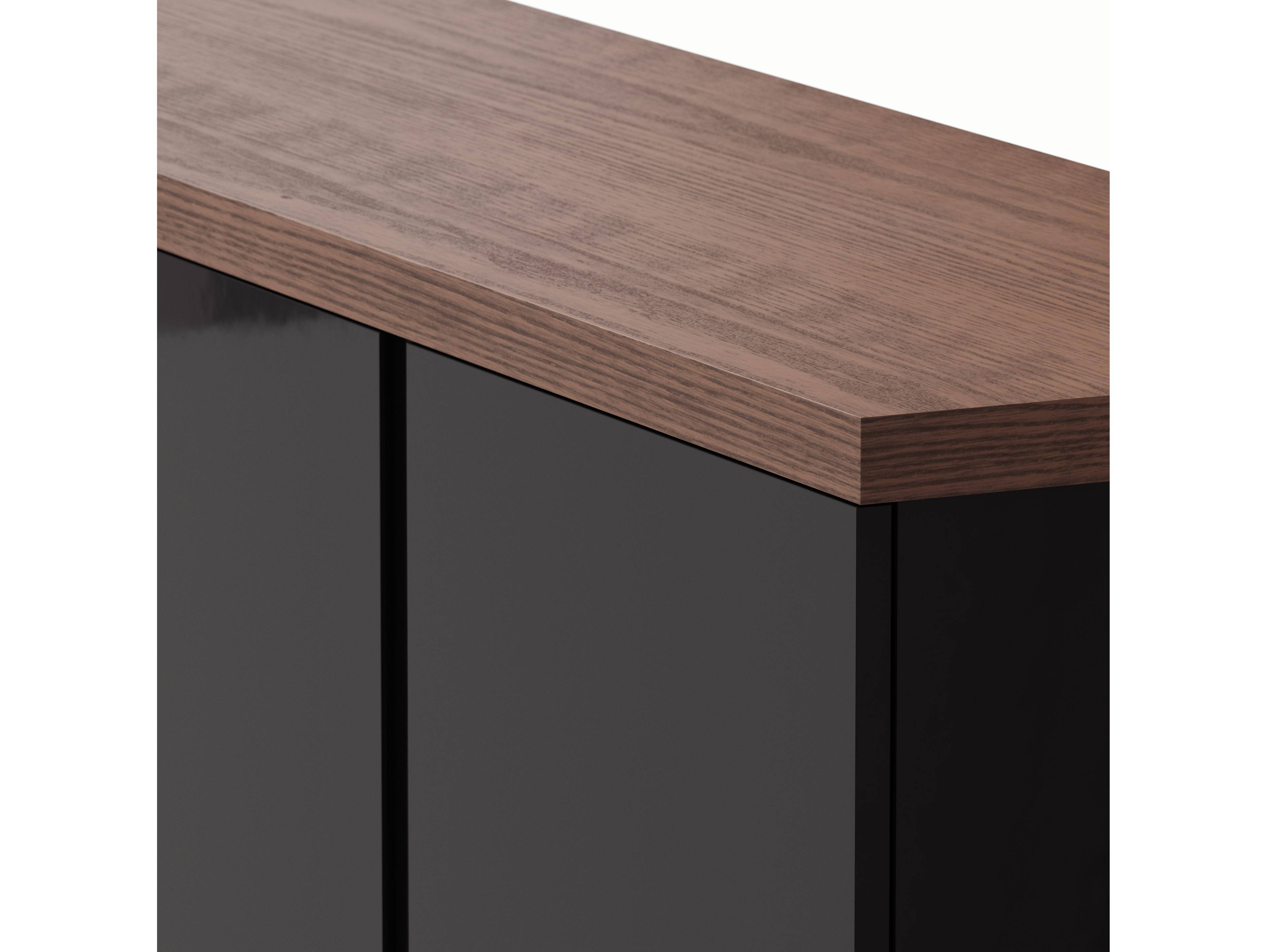 Urbia Modern Brazilian Copany Buffet Nogal Frame Black Doors