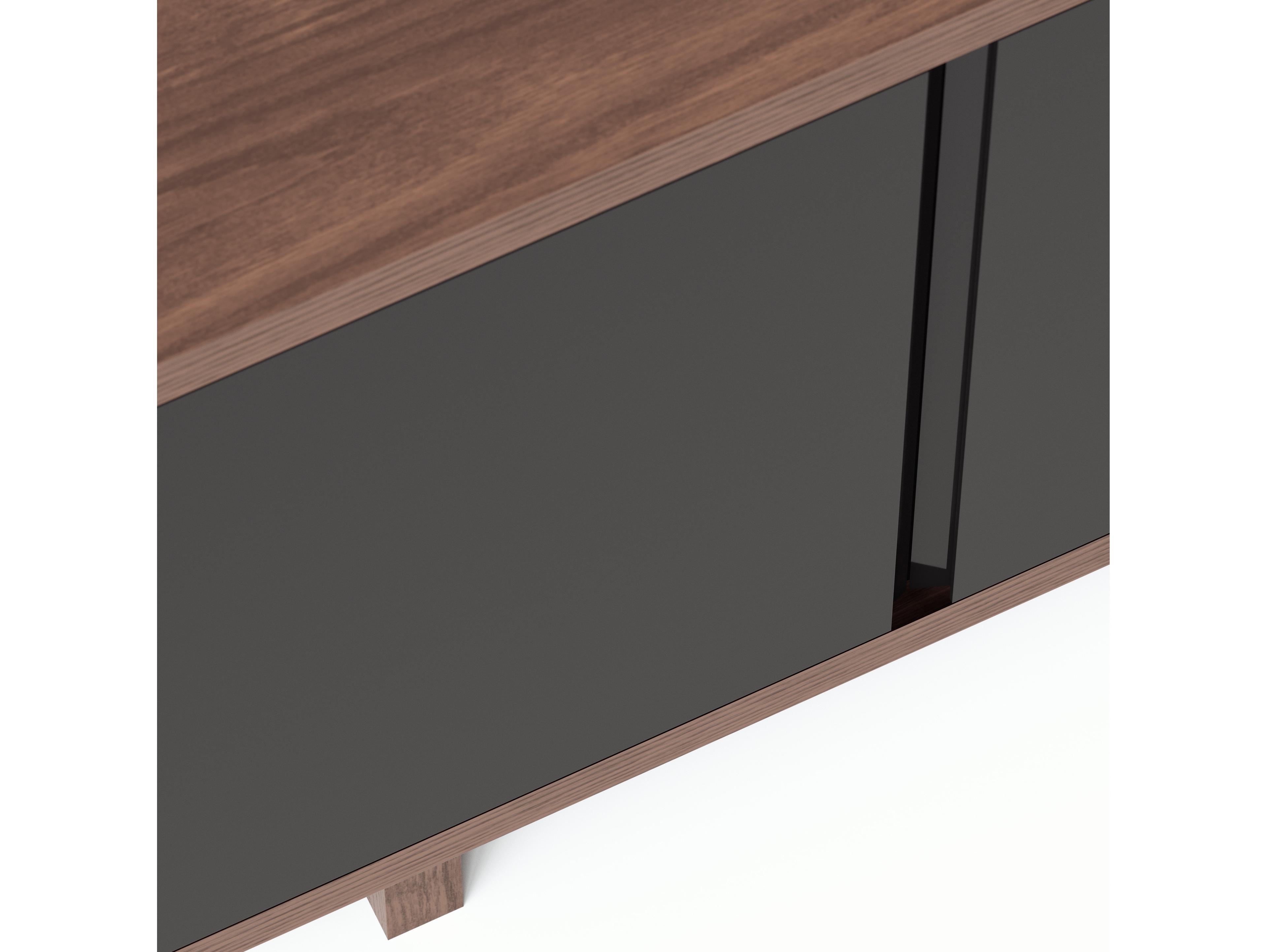 Urbia Modern Brazilian Copany Buffet Nogal Frame Black Doors