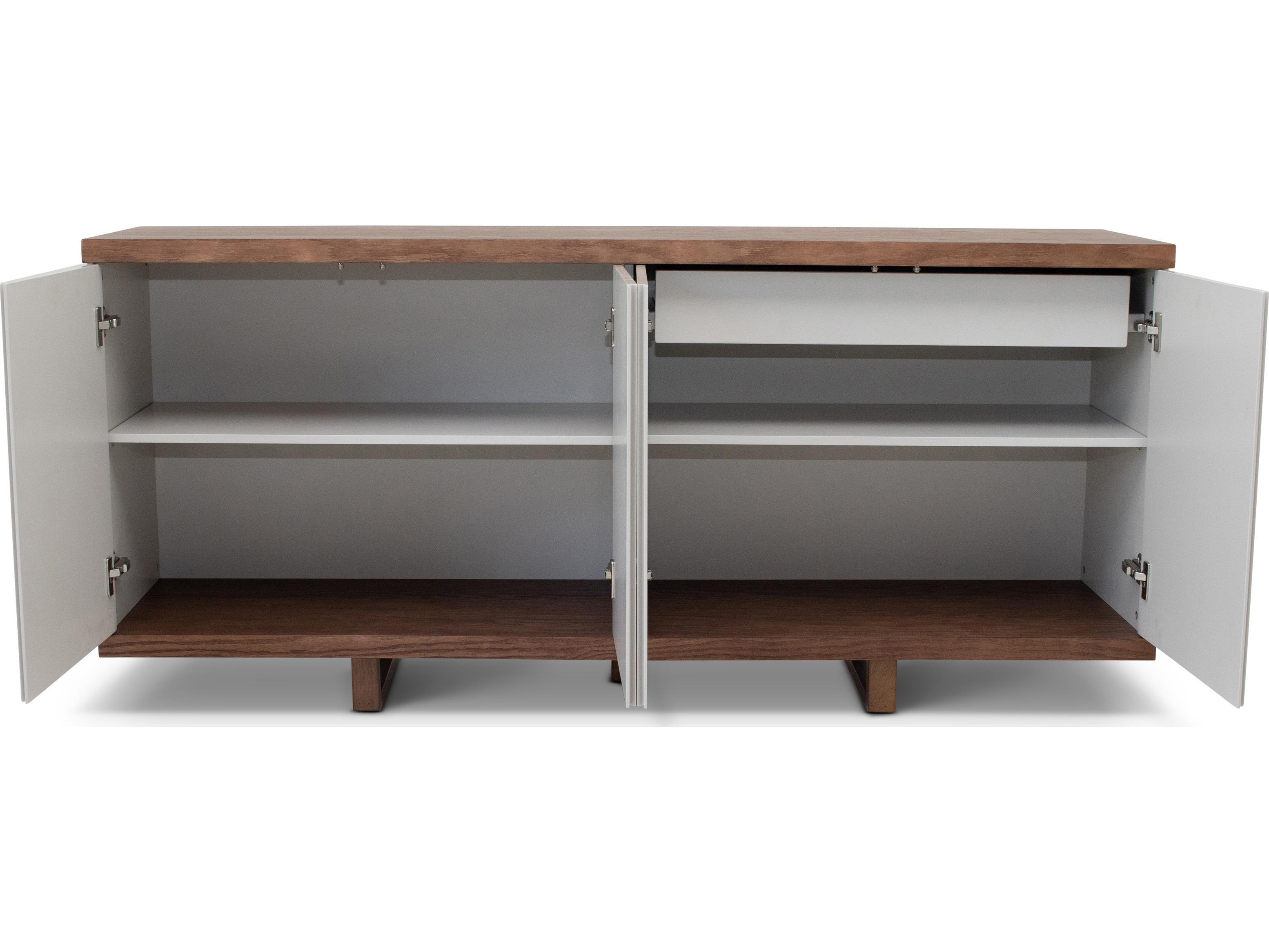 Urbia Modern Brazilian Copany Buffet Nogal Frame Off White Doors