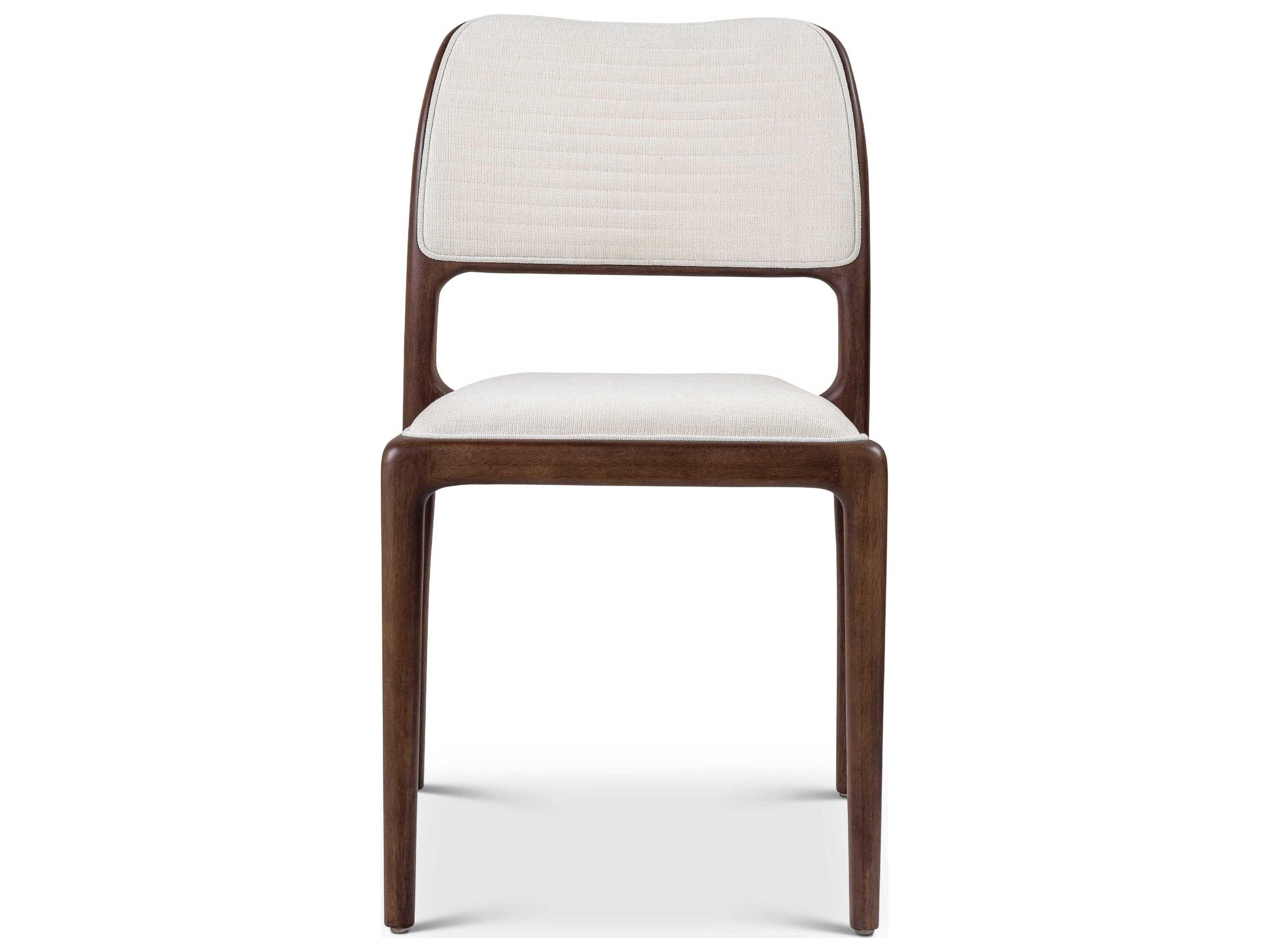 Urbia Modern Brazilian Chloe Solid Wood Brown Upholstered Side Dining Chair