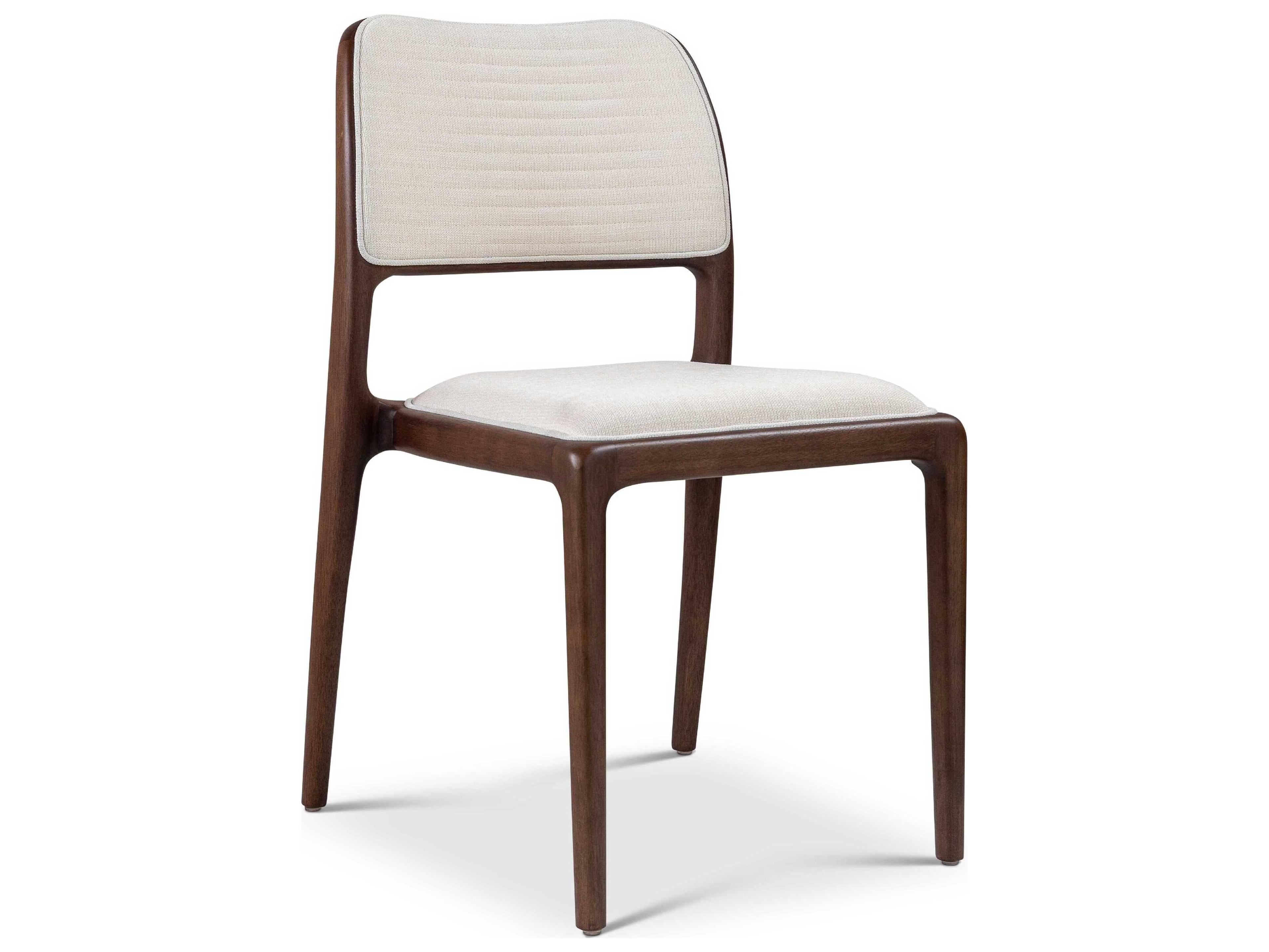 Urbia Modern Brazilian Chloe Solid Wood Brown Upholstered Side Dining Chair