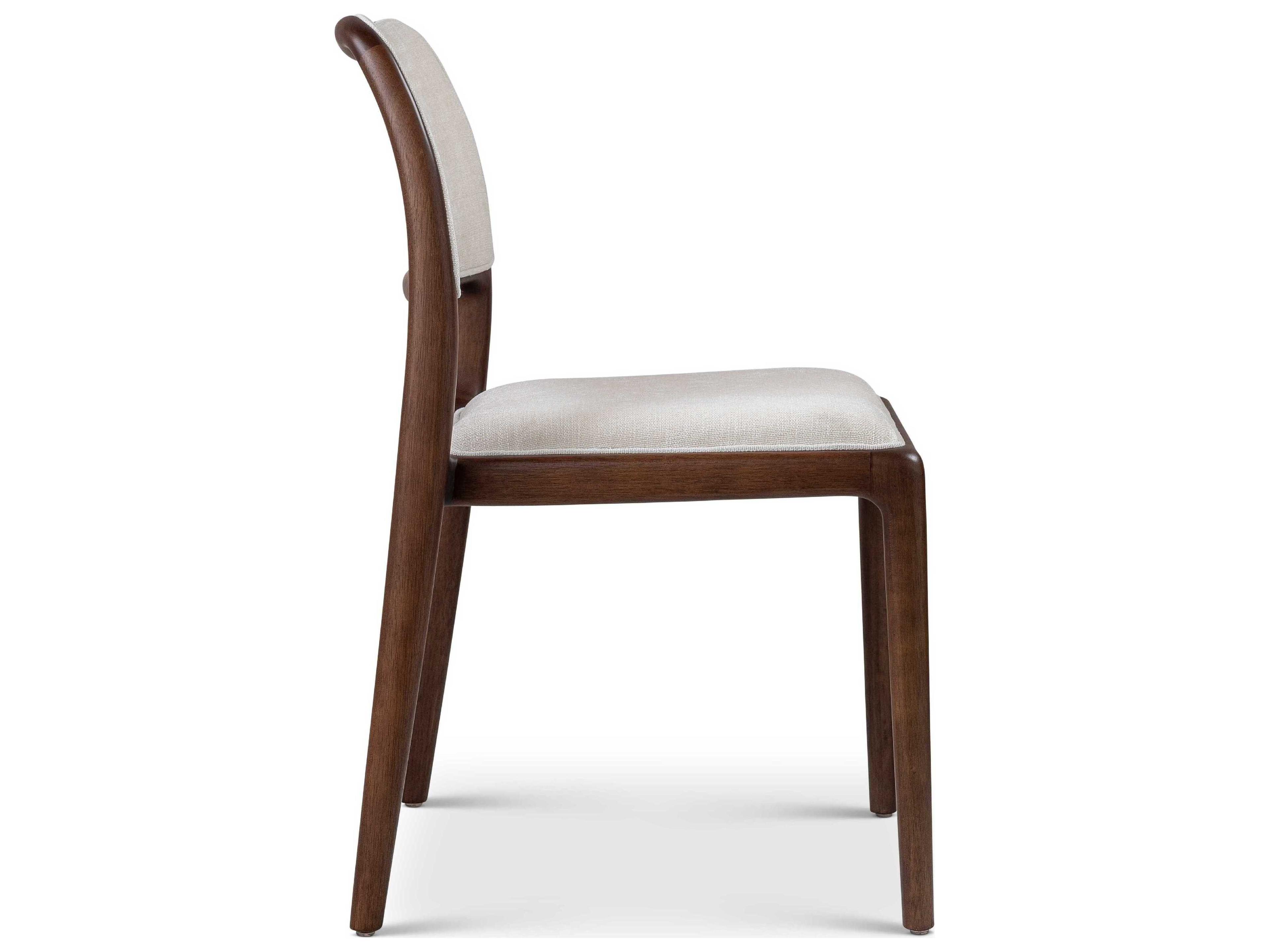 Urbia Modern Brazilian Chloe Solid Wood Brown Upholstered Side Dining Chair