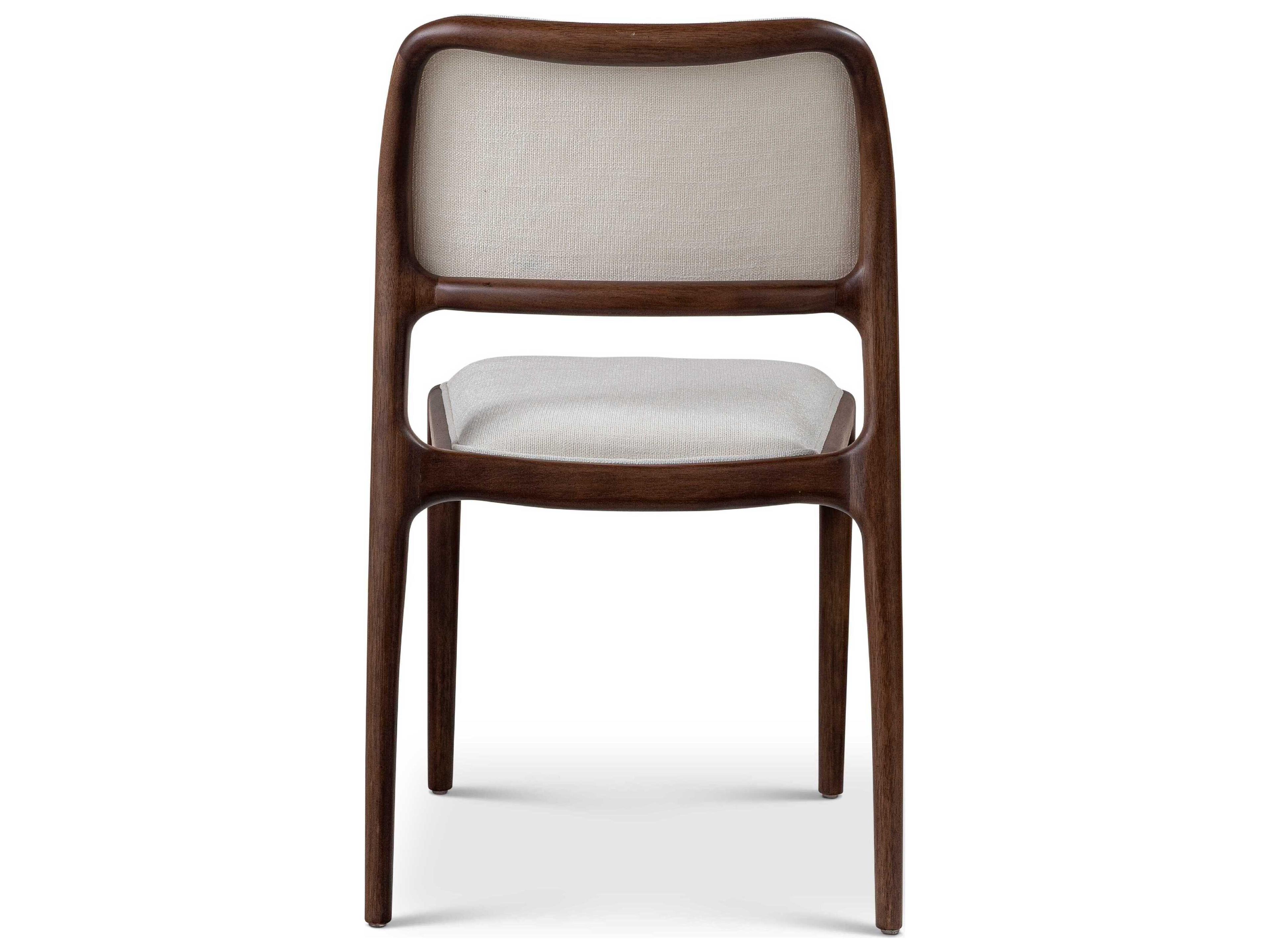 Urbia Modern Brazilian Chloe Solid Wood Brown Upholstered Side Dining Chair